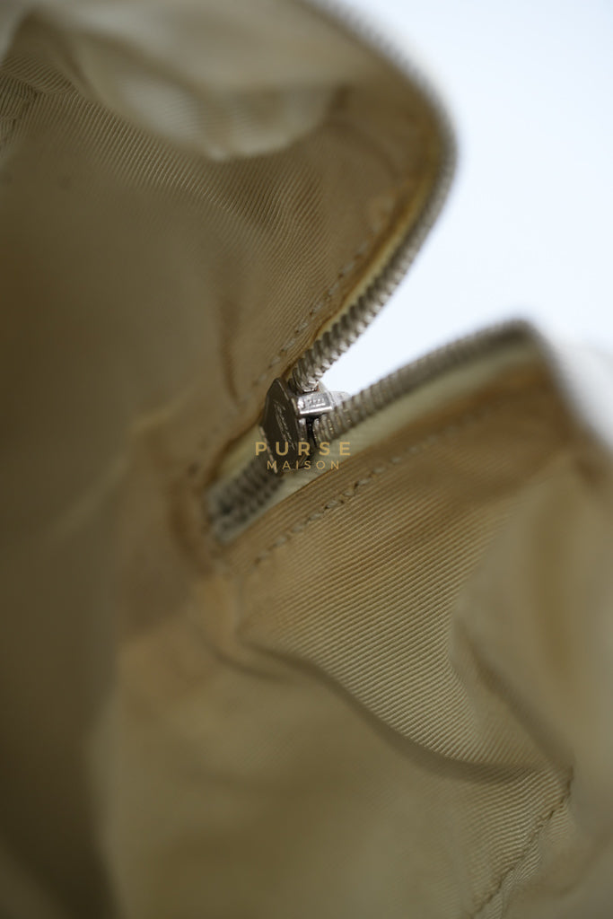 Chevron V-Stitch Cream Calfskin Leather Boston Bag Series 10 | Purse Maison Luxury Bags Shop