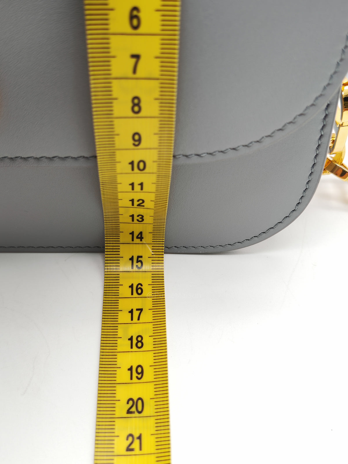 Christian Dior 30 Montaigne Avenue Bag in Gray Box Calfskin Leather and Gold Hardware | Purse Maison Luxury Bags Shop