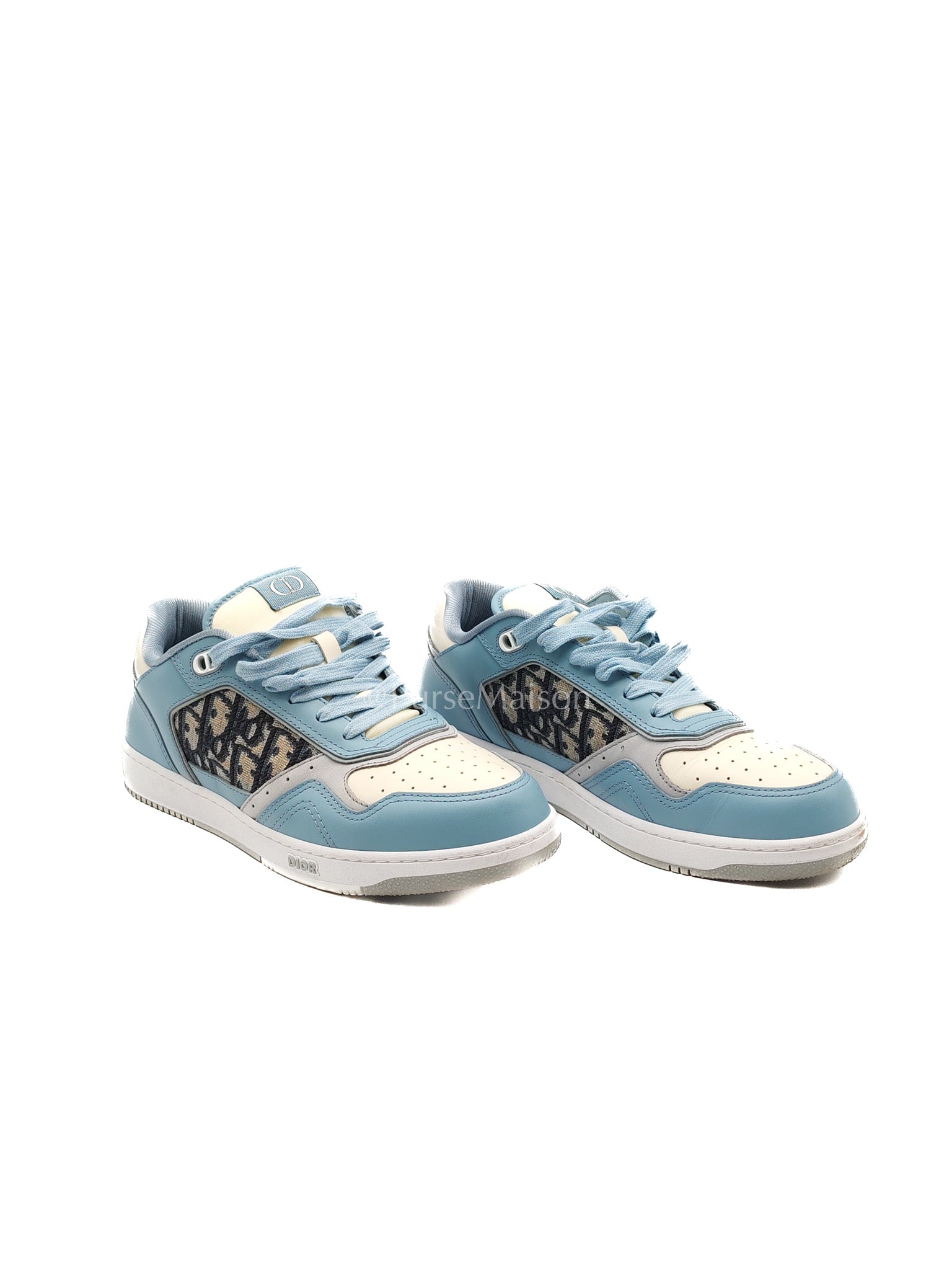 Christian Dior B-27 Low Top Sneaker Light Blue and Cream Size 41 EU (26 cm) | Purse Maison Luxury Bags Shop