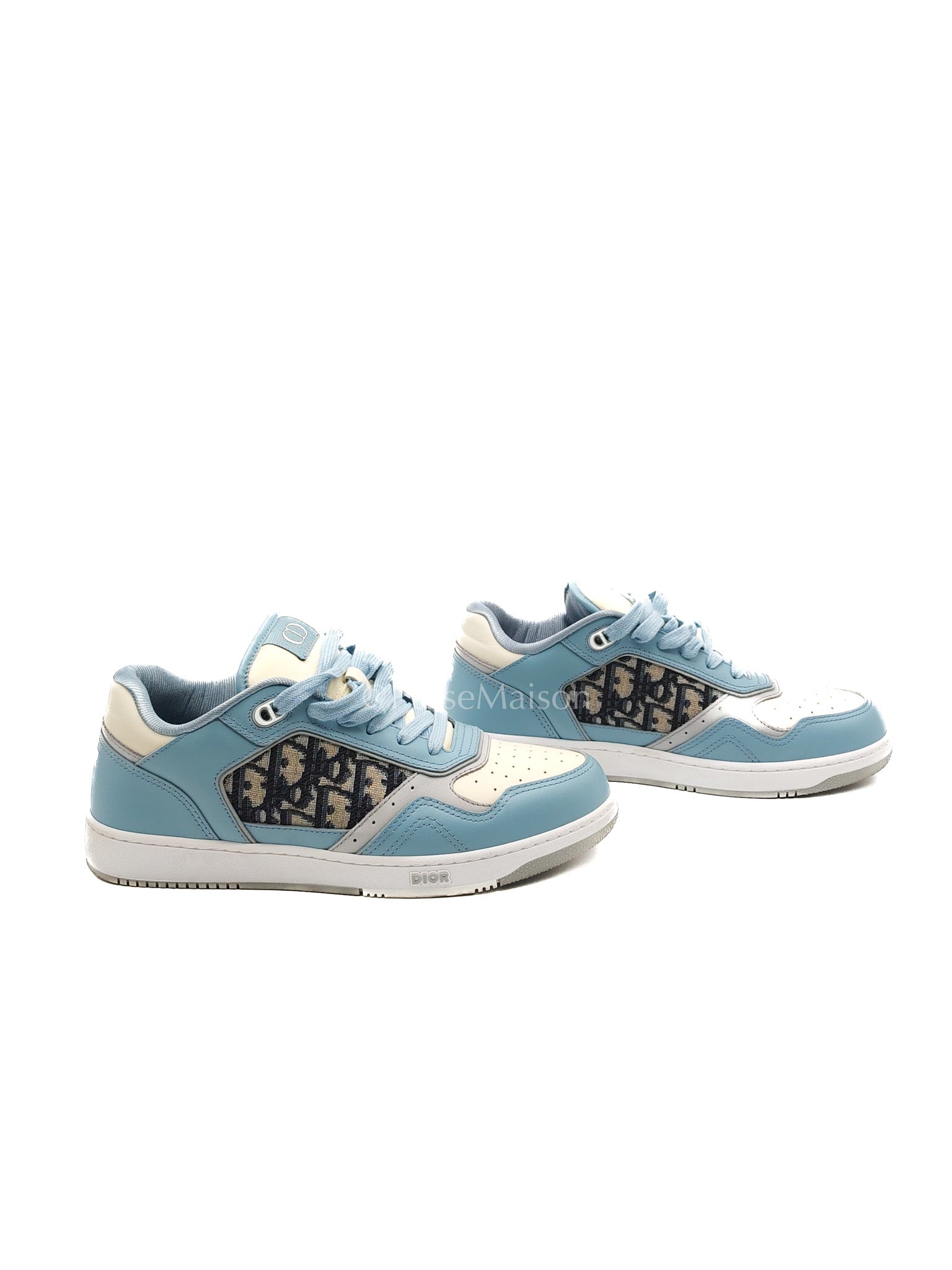 Christian Dior B-27 Low Top Sneaker Light Blue and Cream Size 41 EU (26 cm) | Purse Maison Luxury Bags Shop