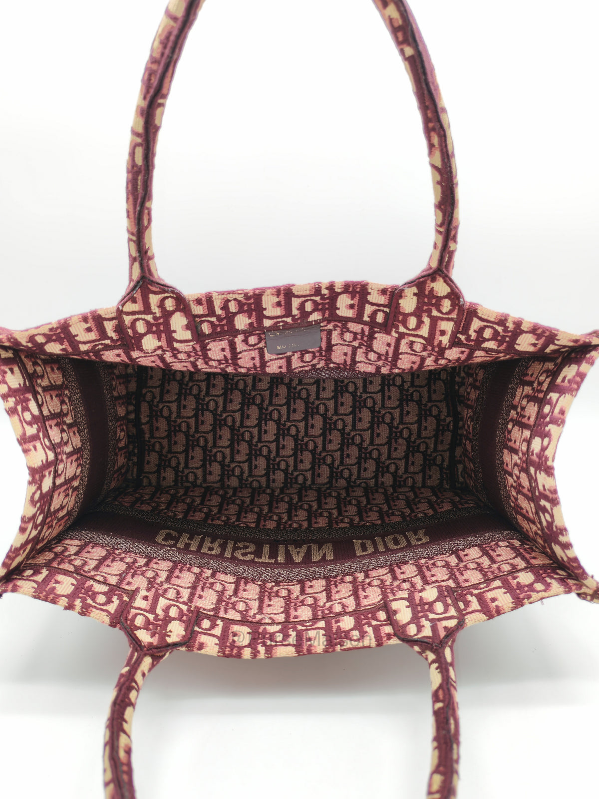 Christian Dior Book Tote Medium in Burgundy Oblique Canvas | Purse Maison Luxury Bags Shop