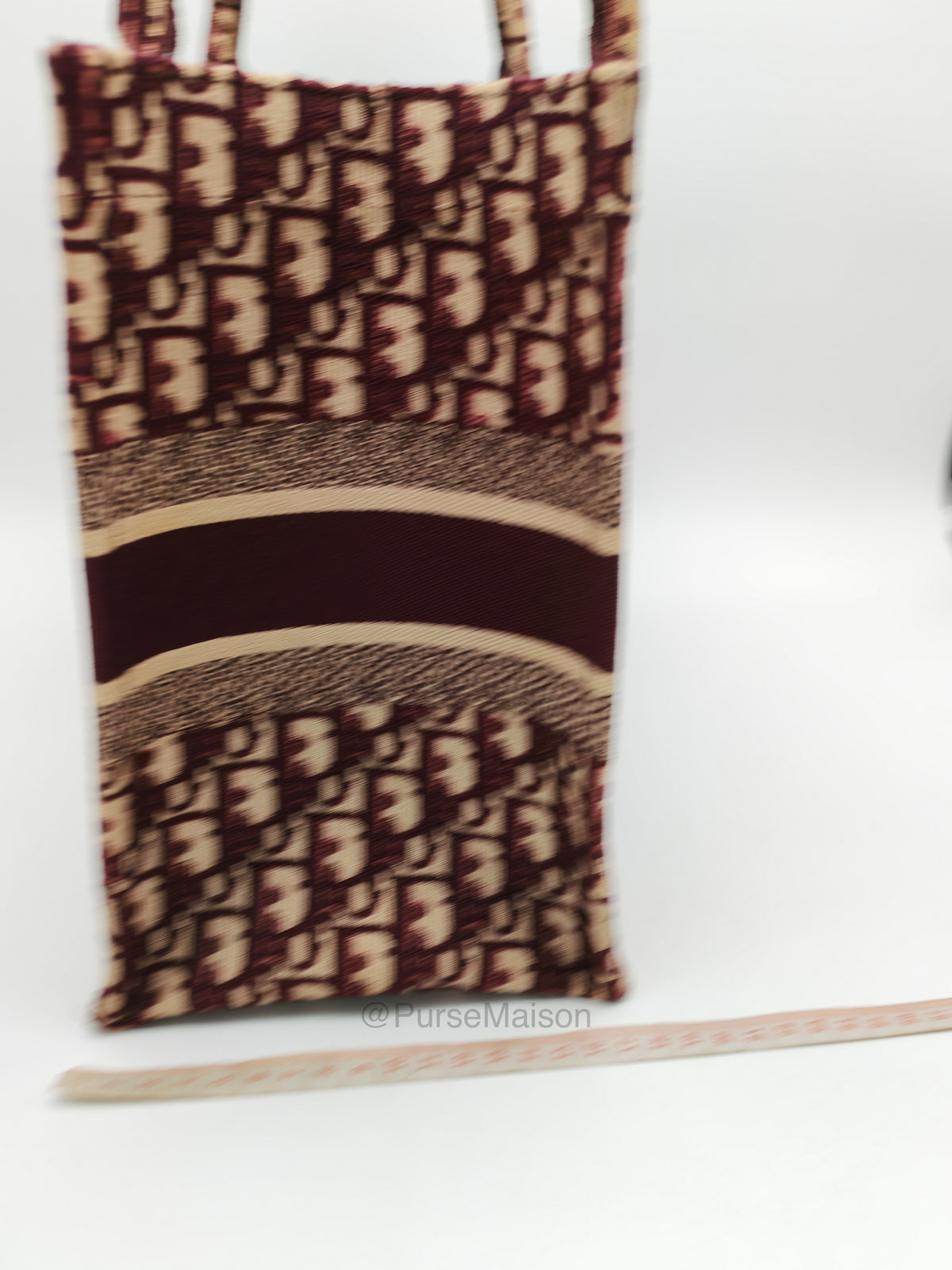 Christian Dior Book Tote Medium in Burgundy Oblique Canvas | Purse Maison Luxury Bags Shop