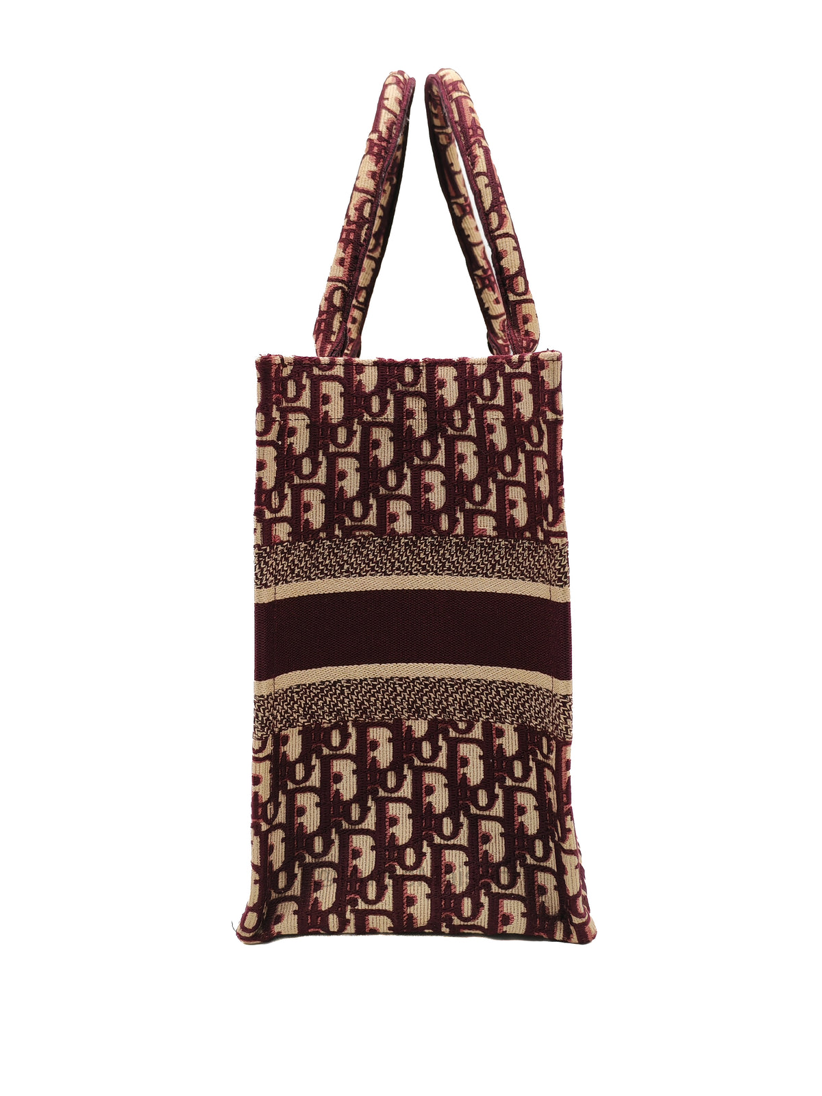 Christian Dior Book Tote Medium in Burgundy Oblique Canvas | Purse Maison Luxury Bags Shop