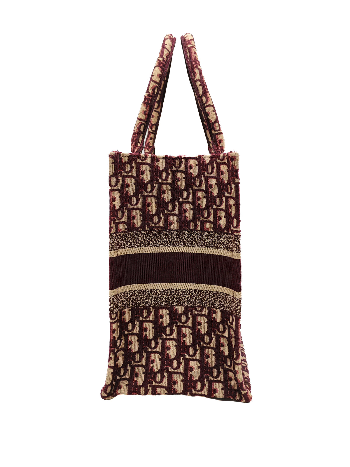 Christian Dior Book Tote Medium in Burgundy Oblique Canvas | Purse Maison Luxury Bags Shop
