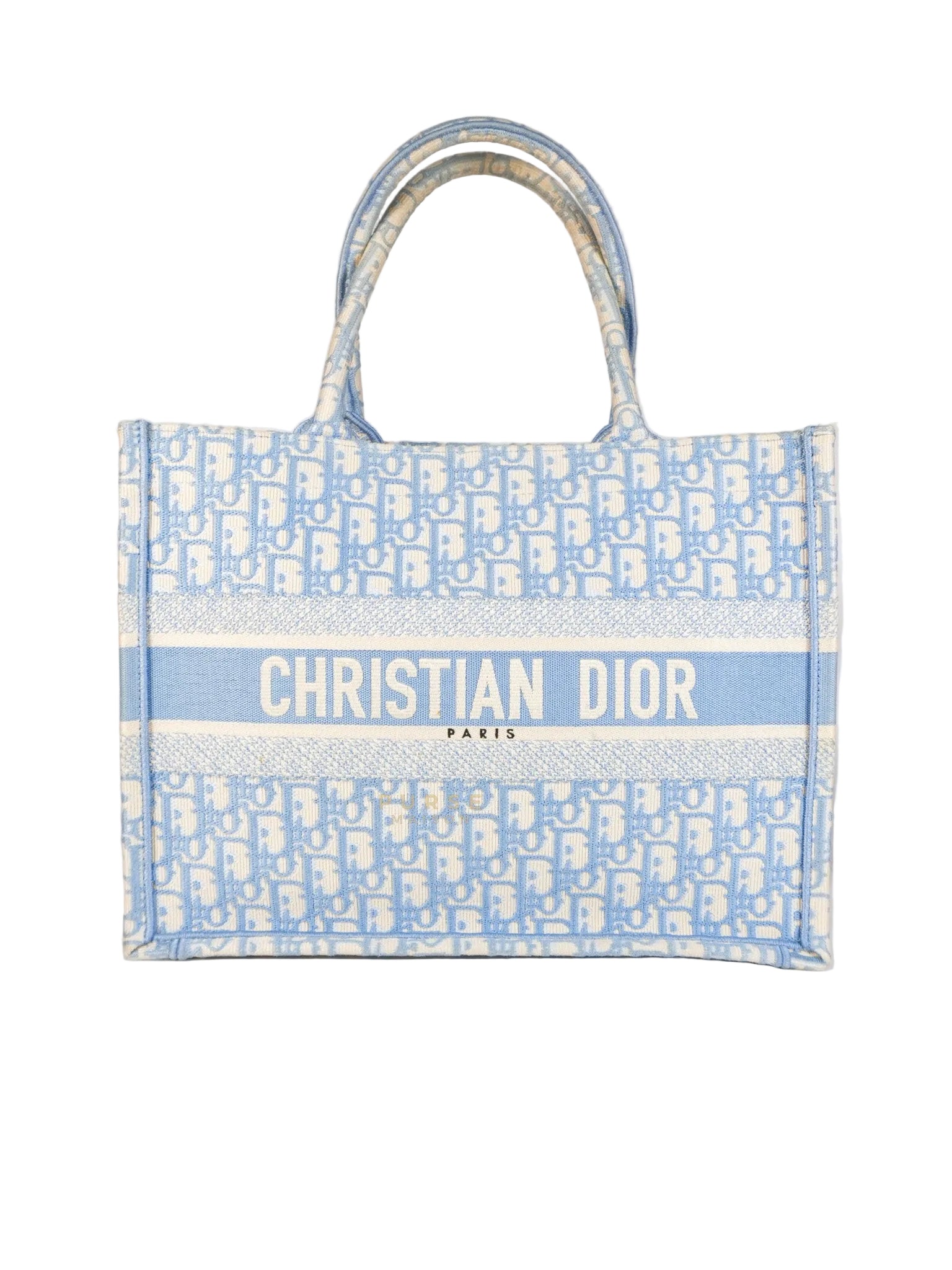 Book Tote Medium Sky Blue Oblique Canvas | Purse Maison Luxury Bags Shop