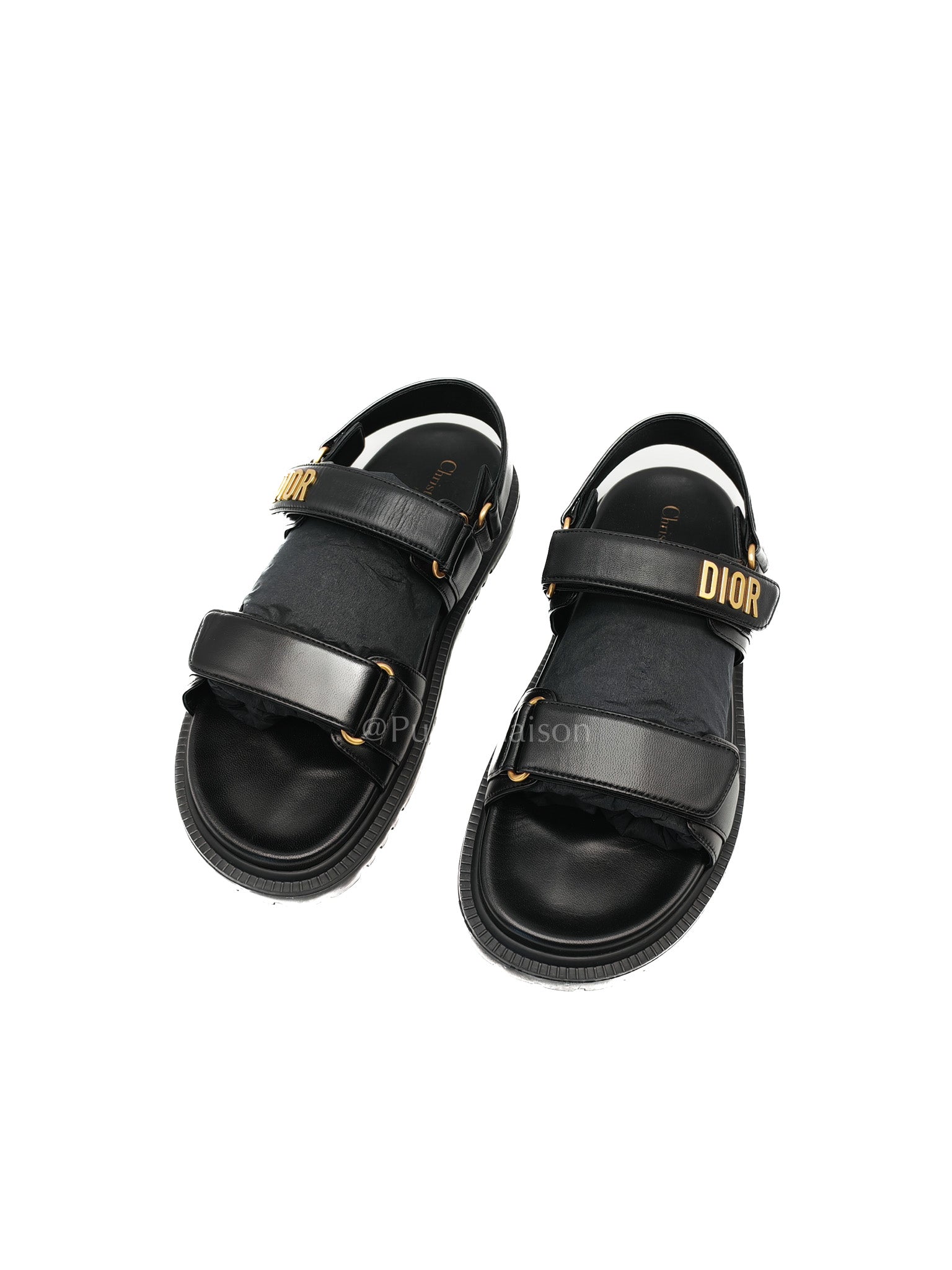 Dioract Black Lambskin Women’s Sandals Size 38EU (24.5cm) | Purse Maison Luxury Bags Shop