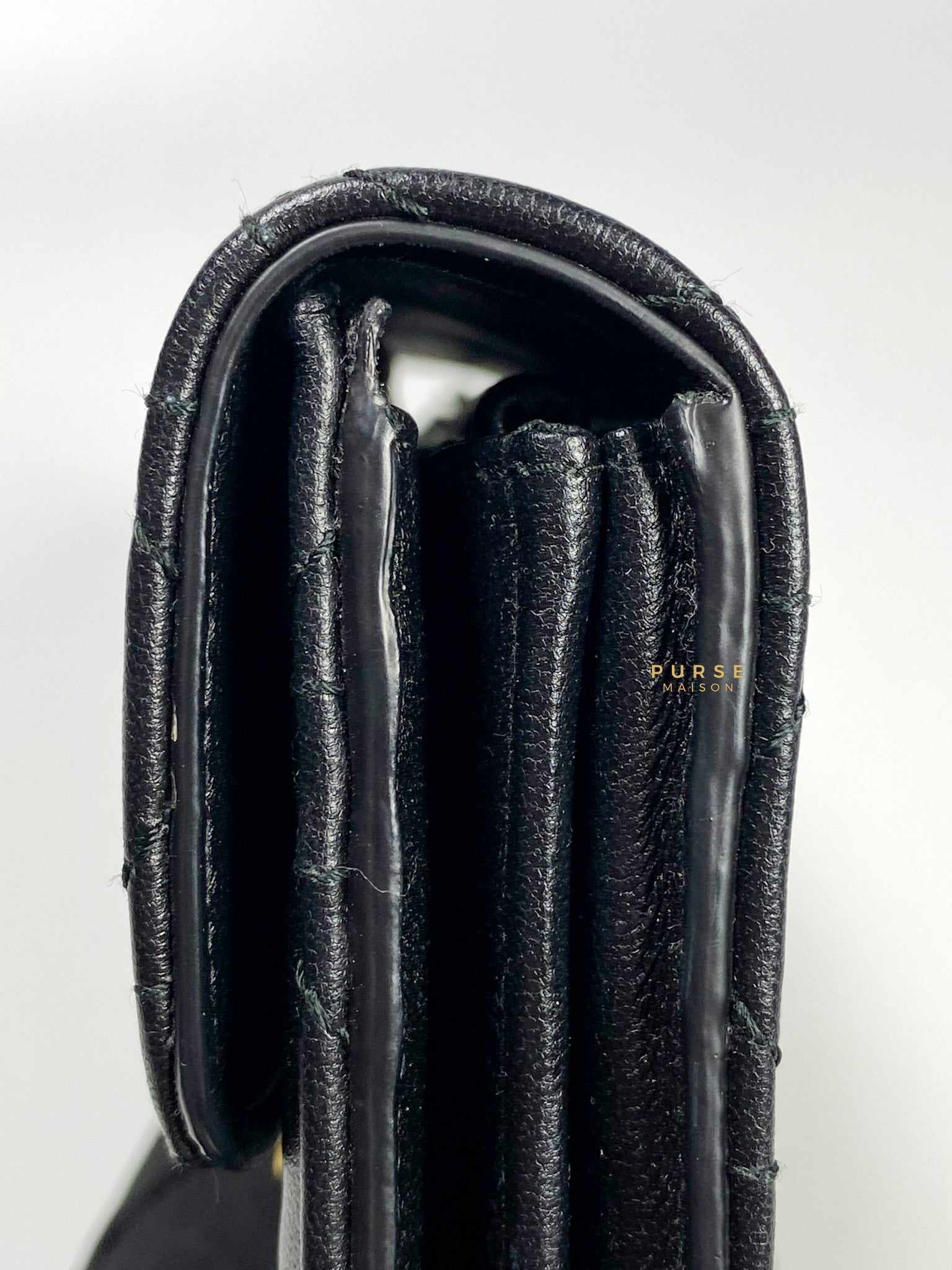 Christian Dior Dioraddict Continental Wallet in Black Cannage Lambskin