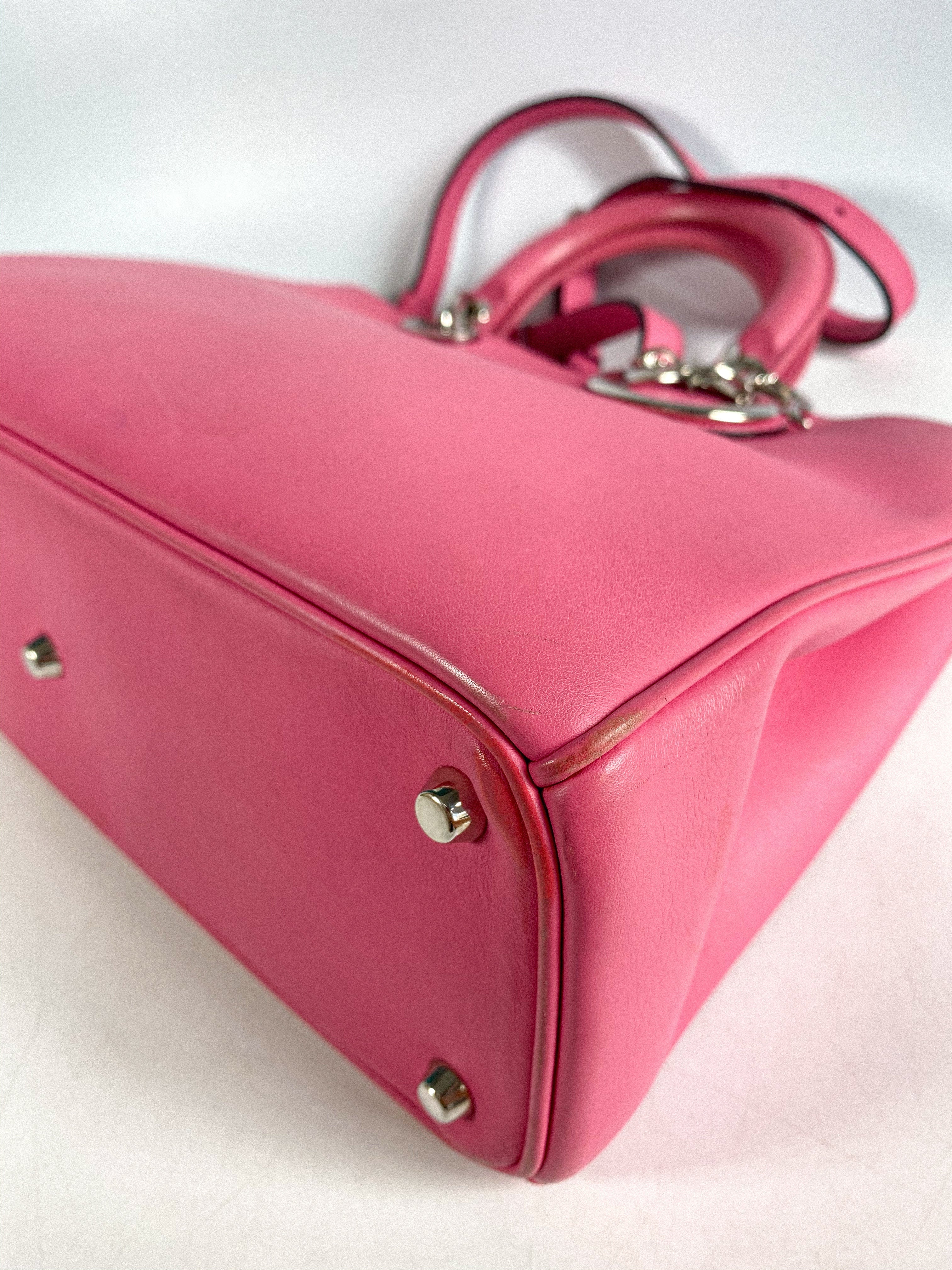 Christian Dior Diorissimo Pink Leather Bag