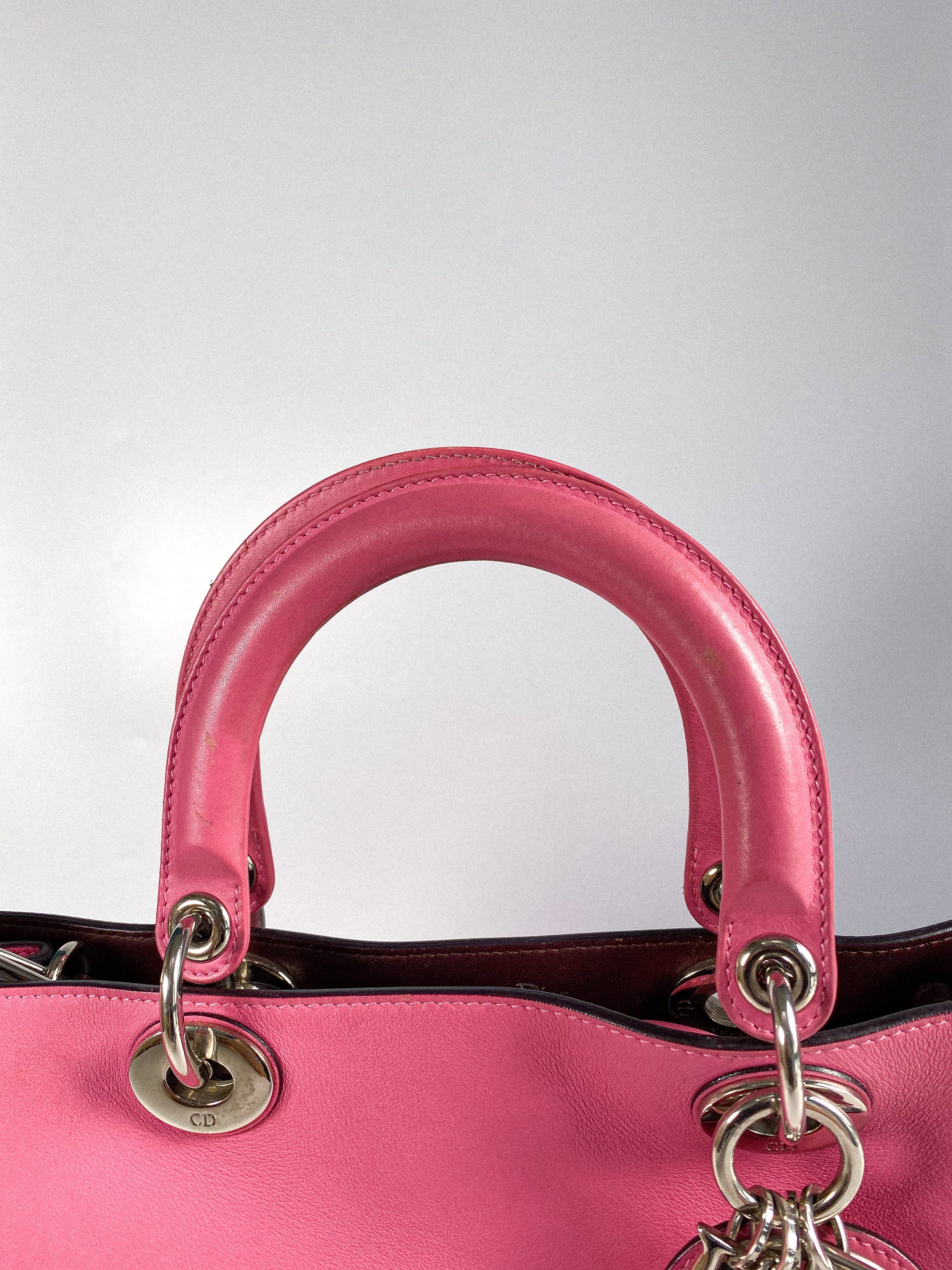 Christian Dior Diorissimo Pink Leather Bag