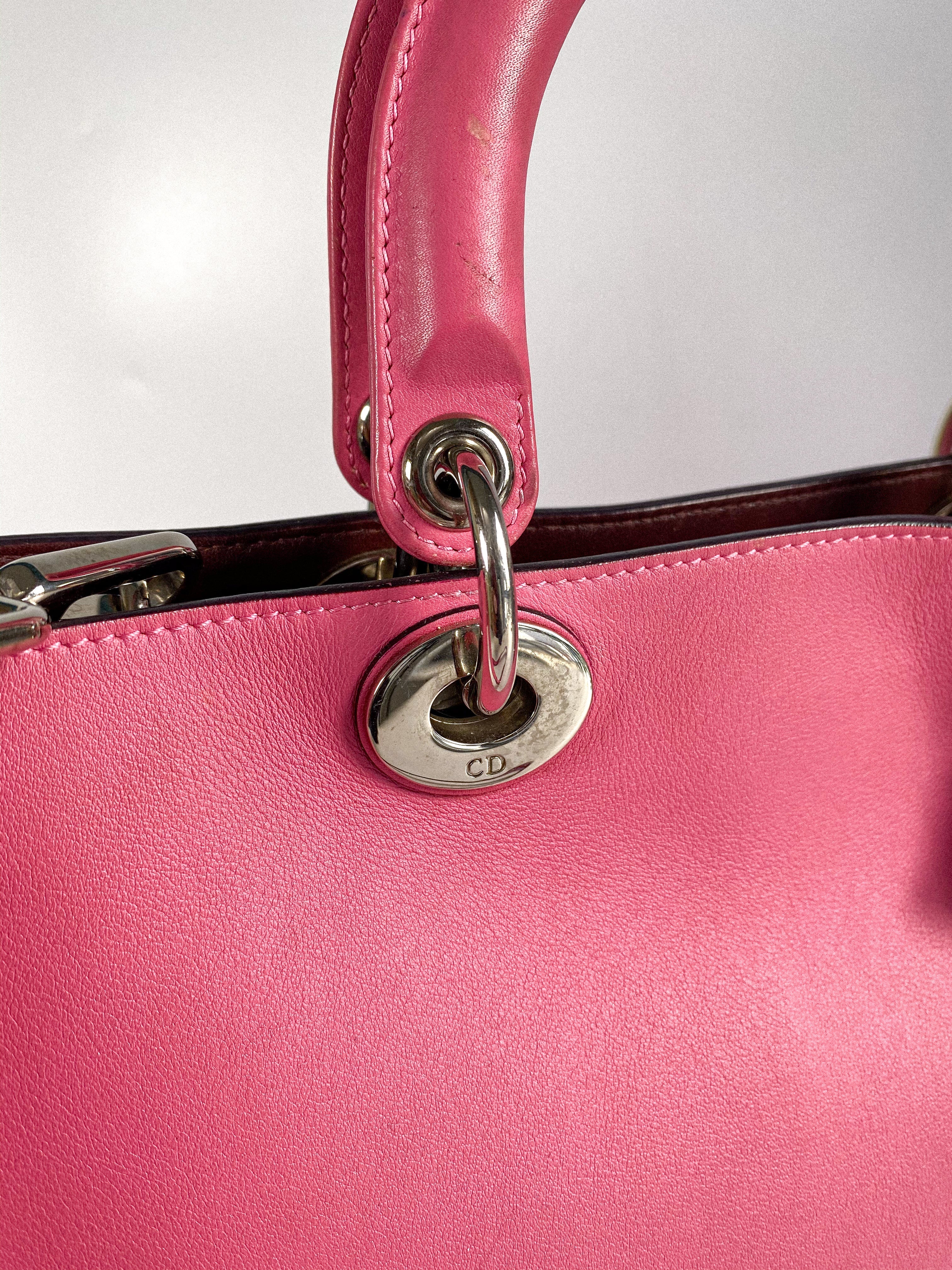 Christian Dior Diorissimo Pink Leather Bag