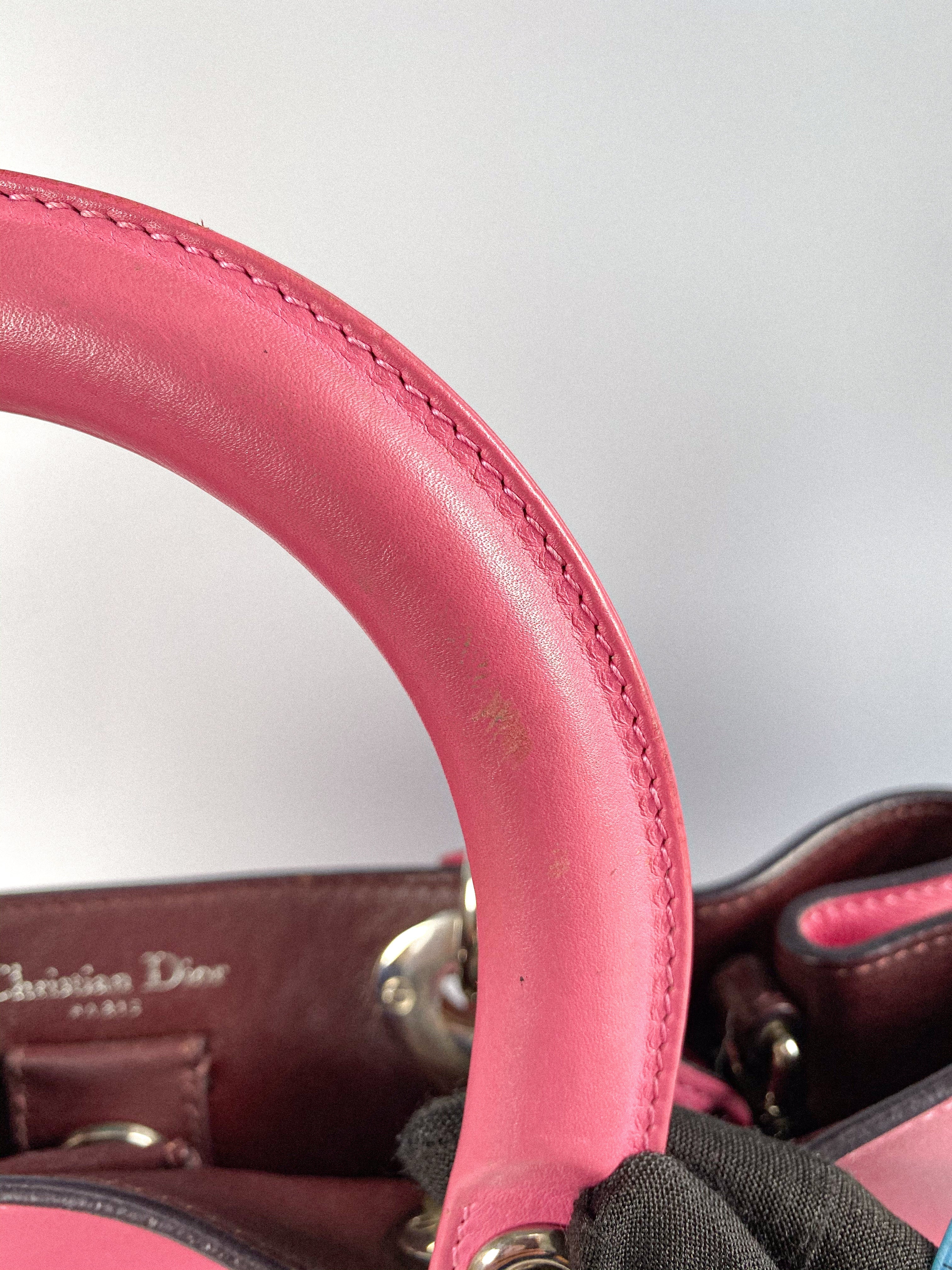 Christian Dior Diorissimo Pink Leather Bag