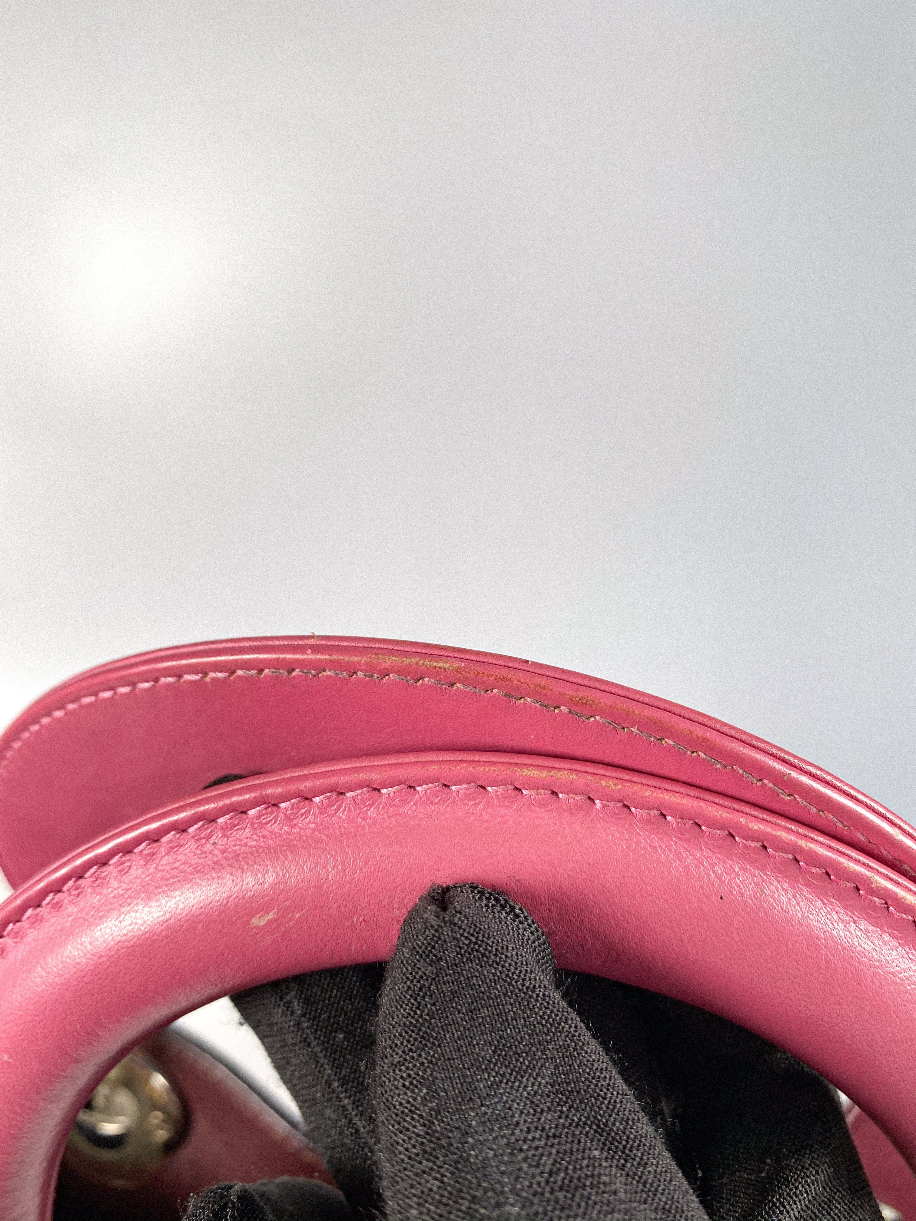 Christian Dior Diorissimo Pink Leather Bag