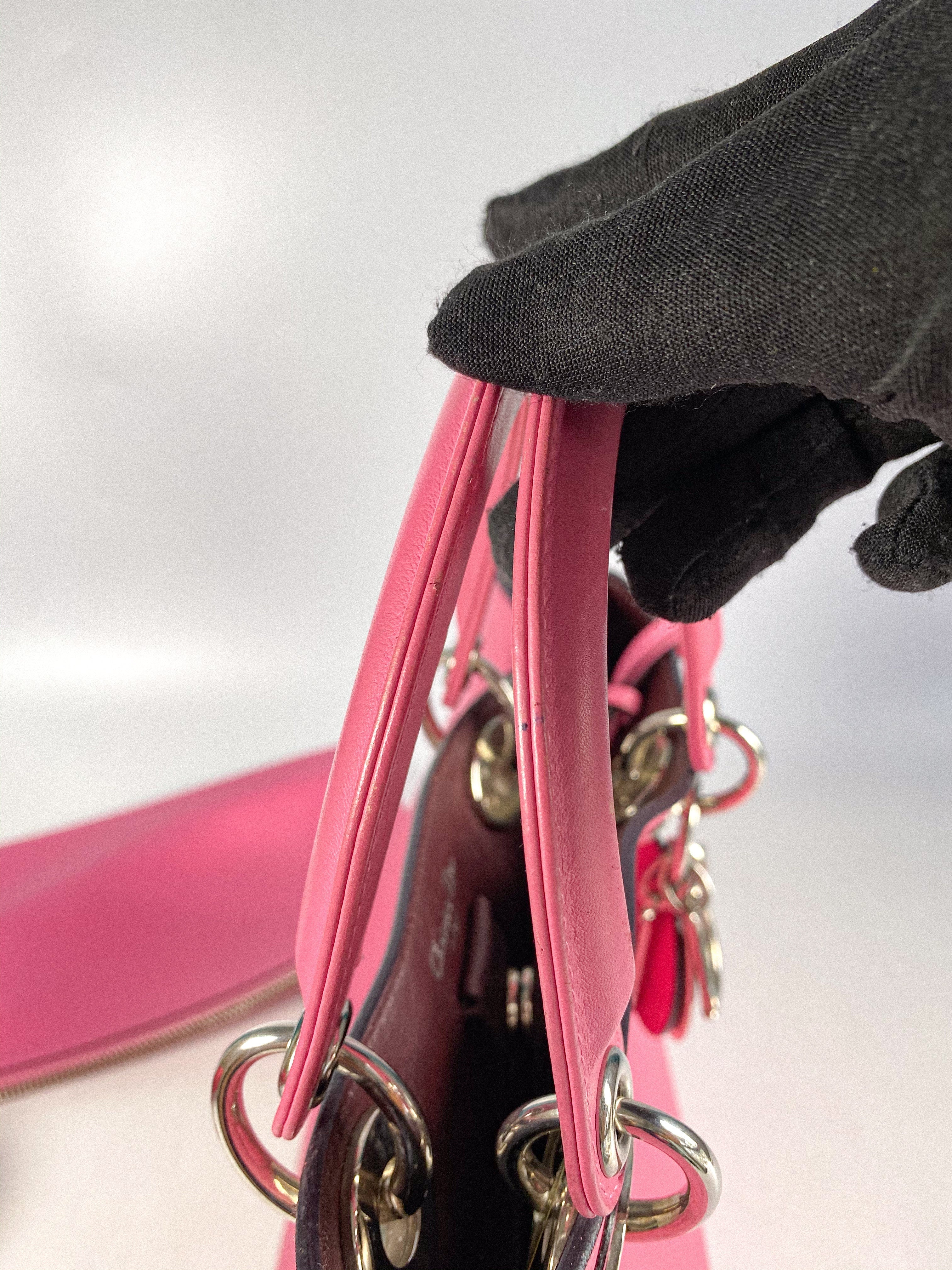 Christian Dior Diorissimo Pink Leather Bag