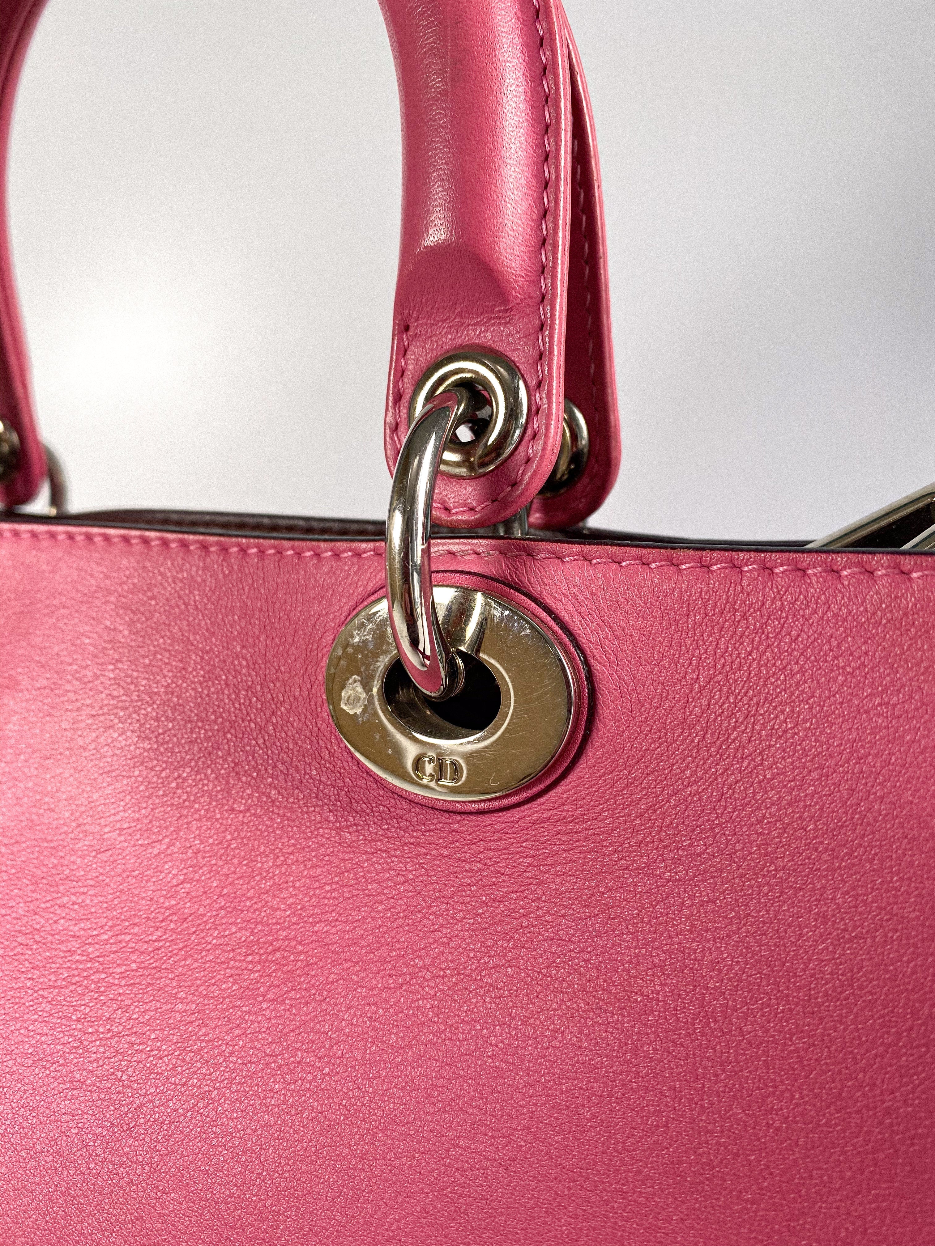 Christian Dior Diorissimo Pink Leather Bag