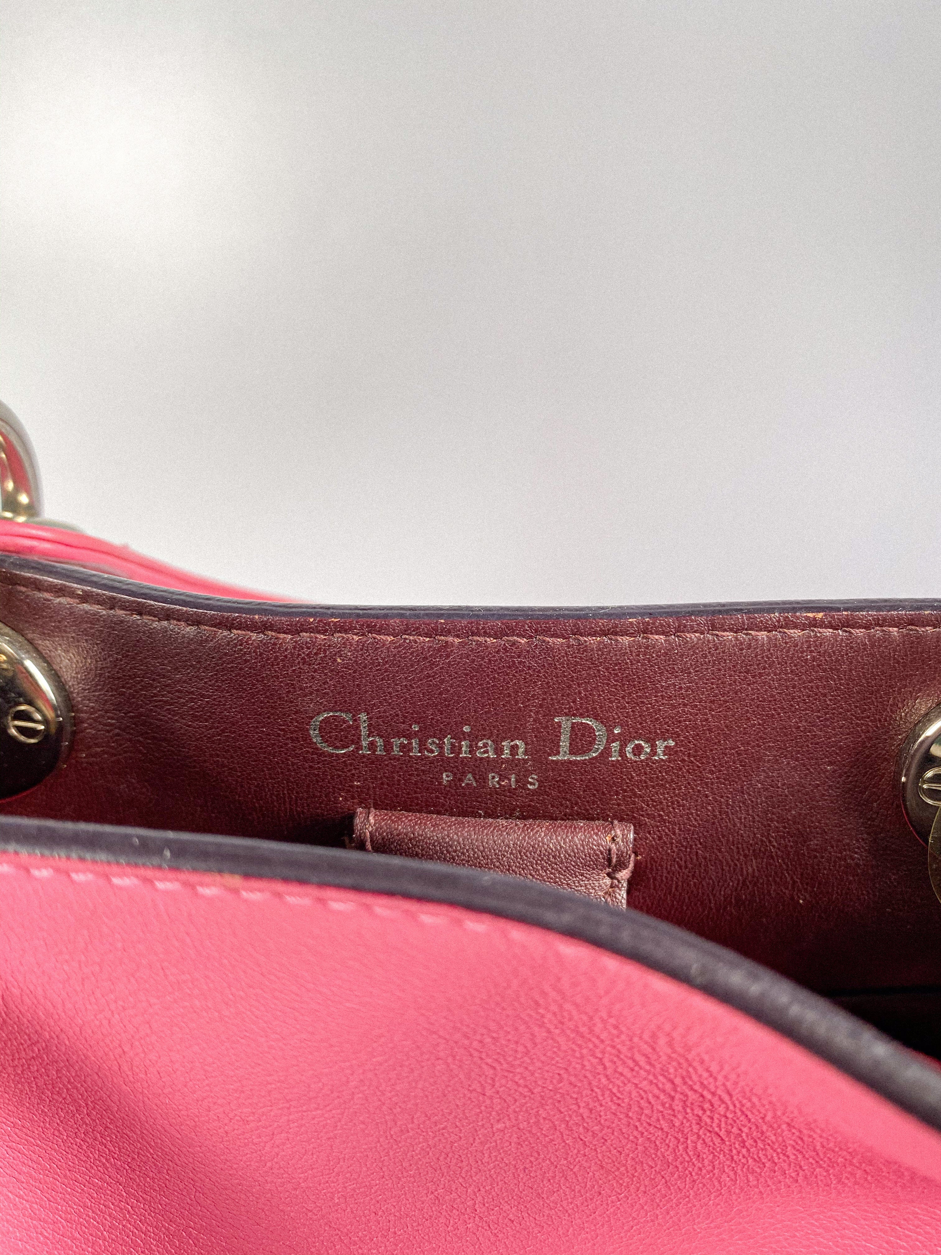 Christian Dior Diorissimo Pink Leather Bag