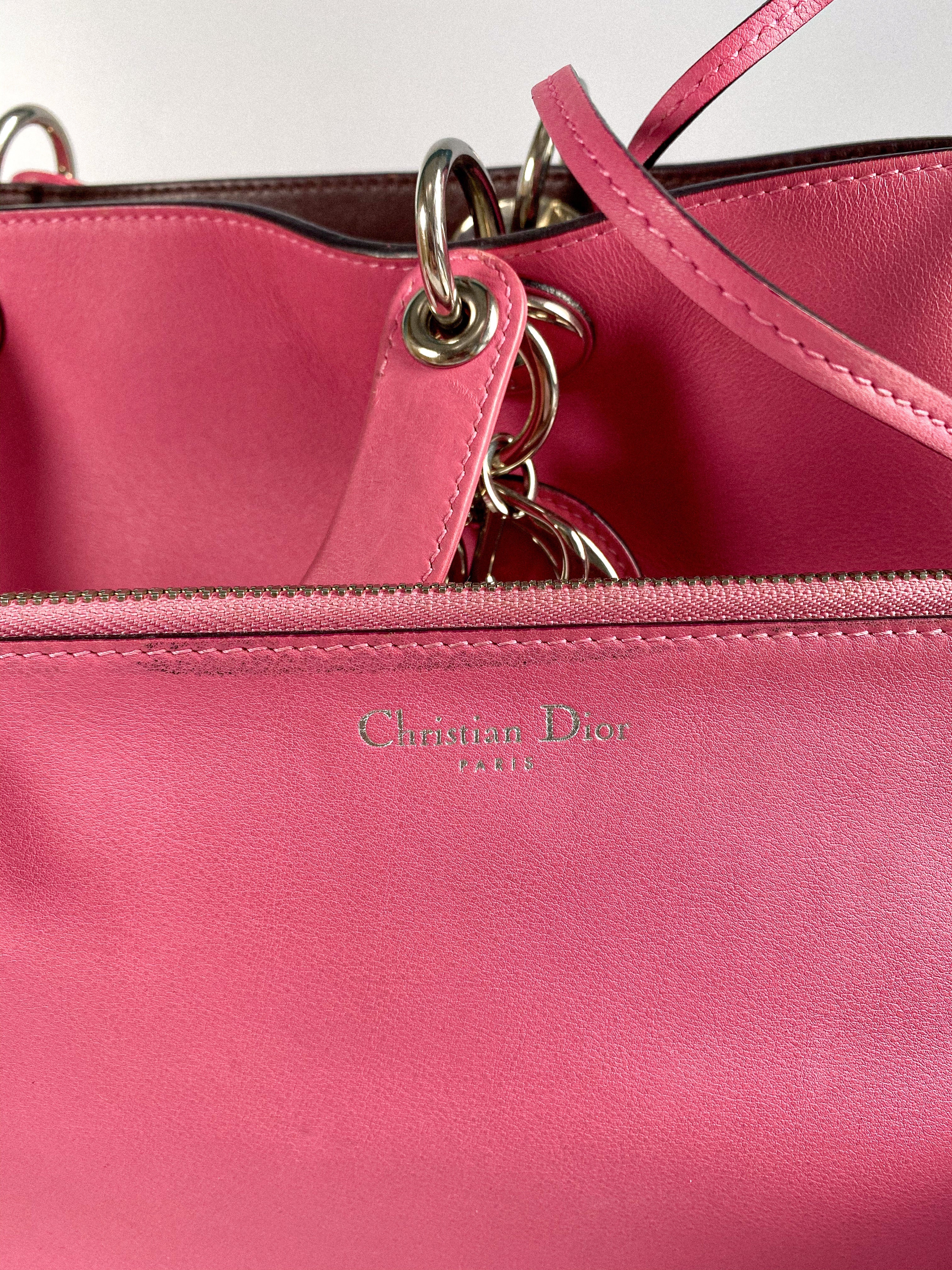 Christian Dior Diorissimo Pink Leather Bag