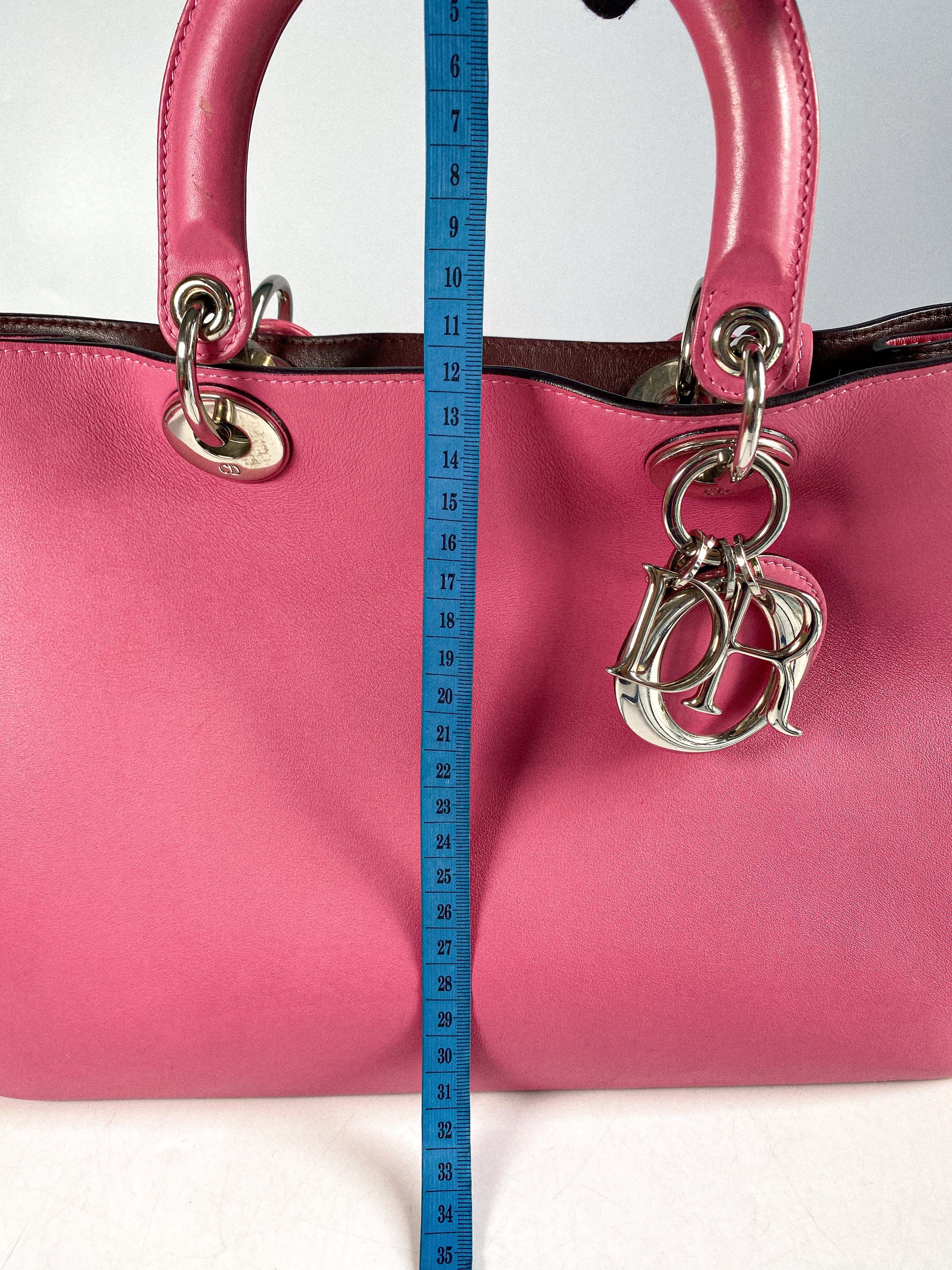 Christian Dior Diorissimo Pink Leather Bag