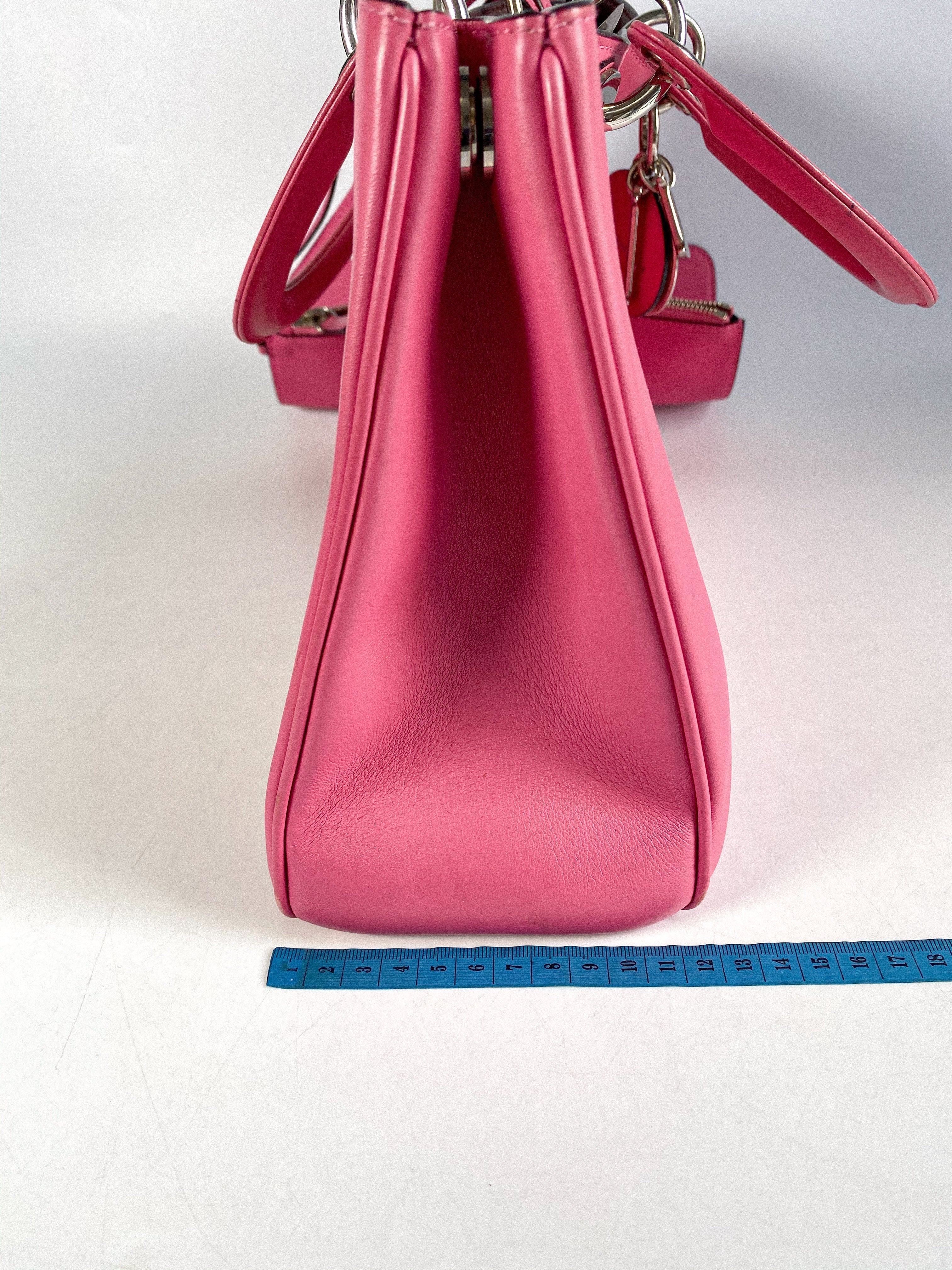 Christian Dior Diorissimo Pink Leather Bag
