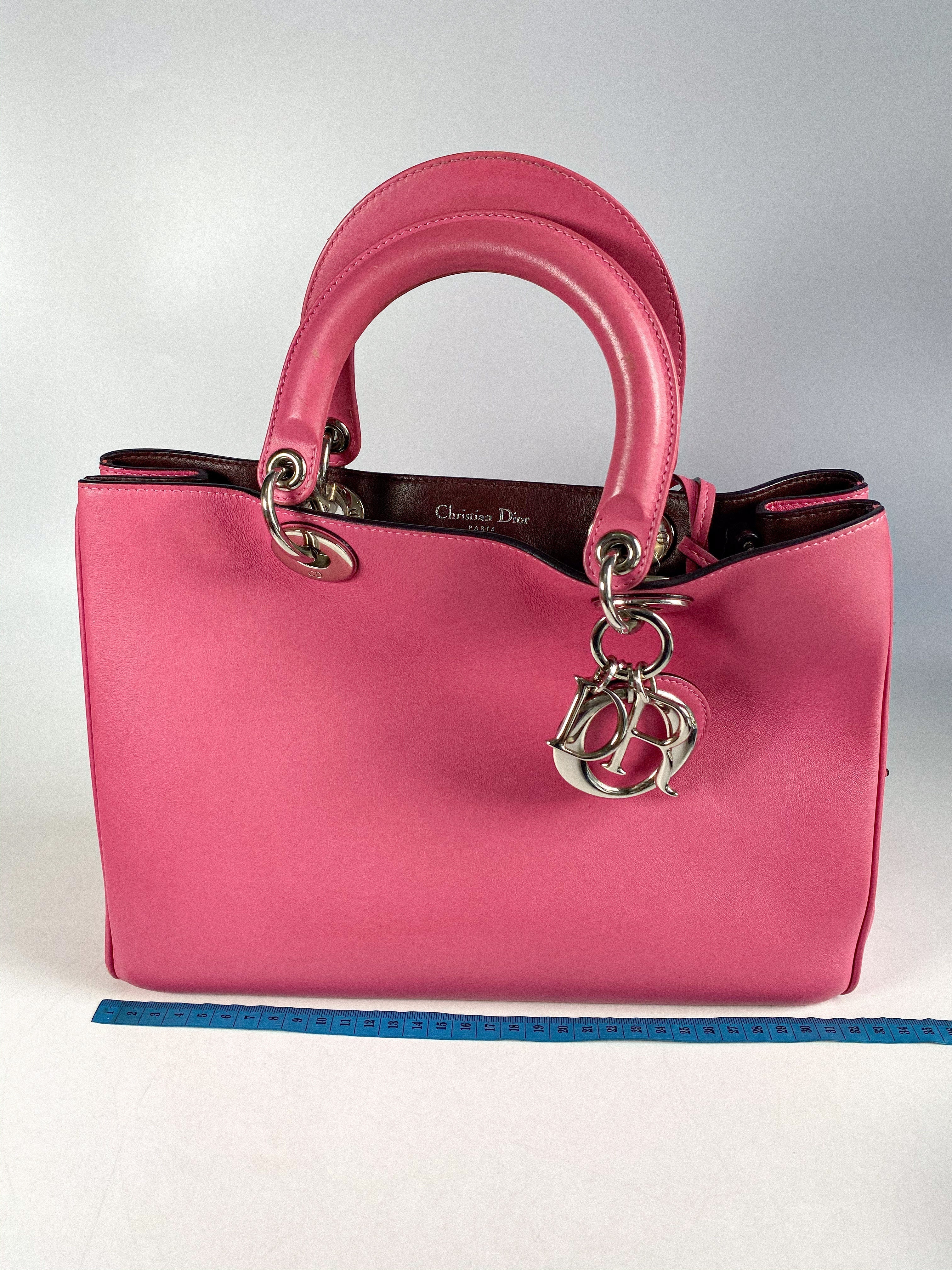 Christian Dior Diorissimo Pink Leather Bag