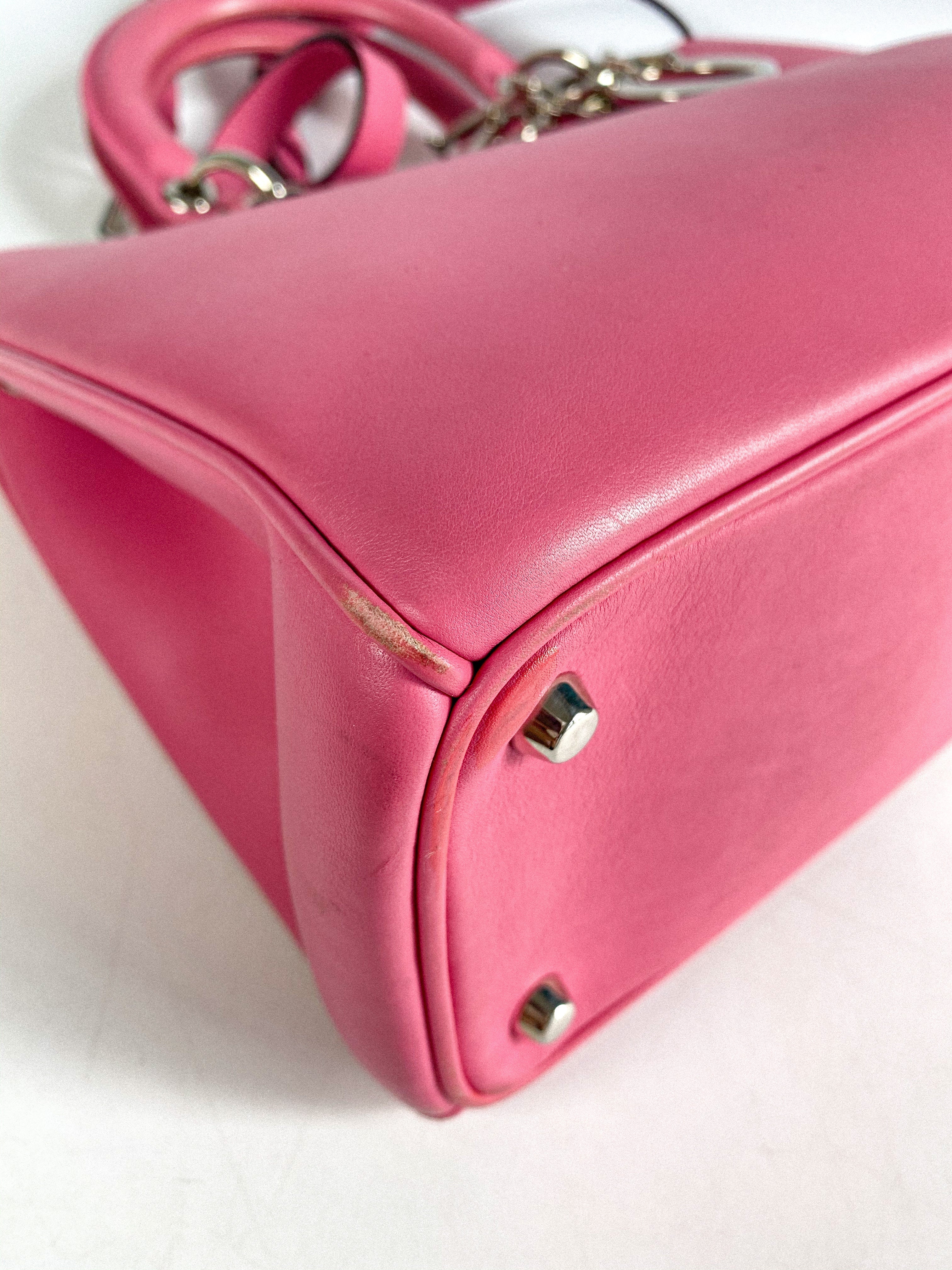 Christian Dior Diorissimo Pink Leather Bag