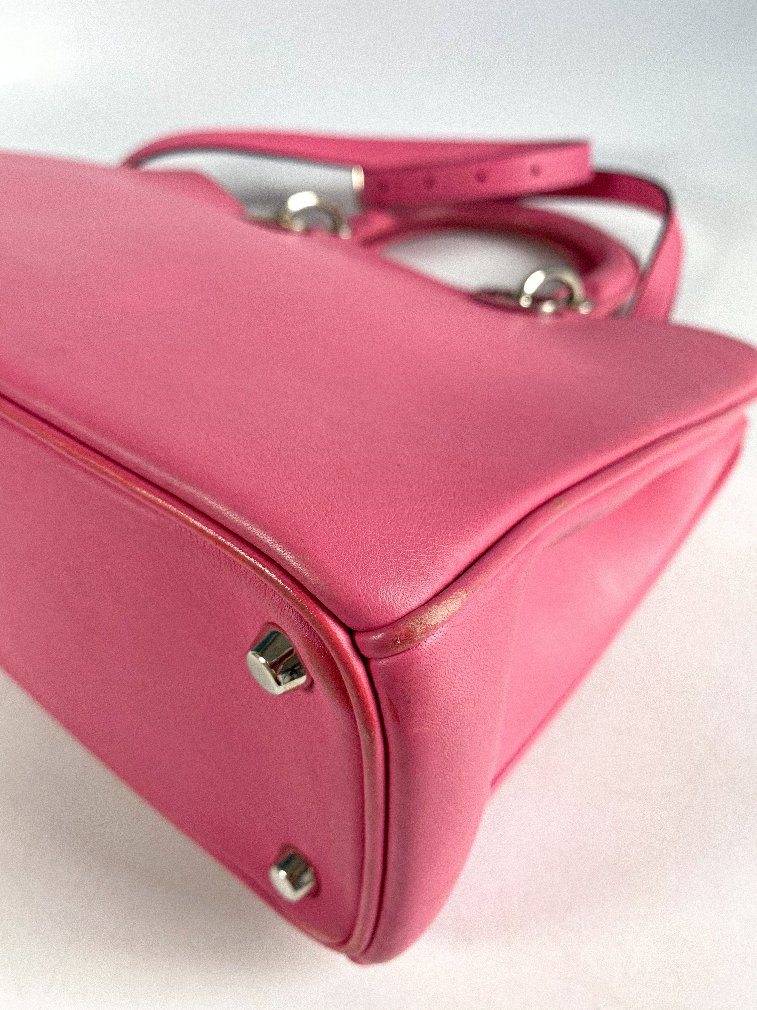 Christian Dior Diorissimo Pink Leather Bag
