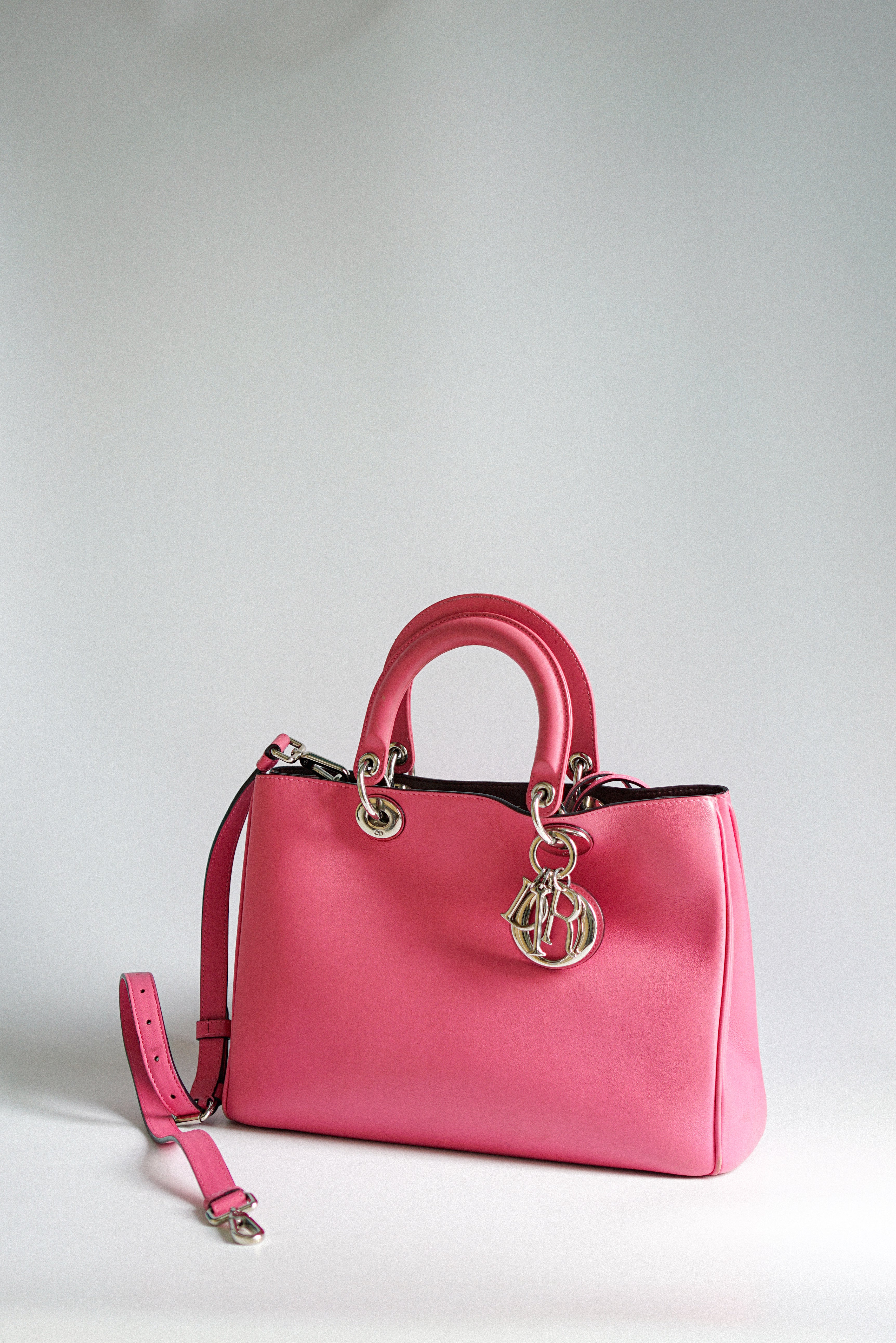 Christian Dior Diorissimo Pink Leather Bag
