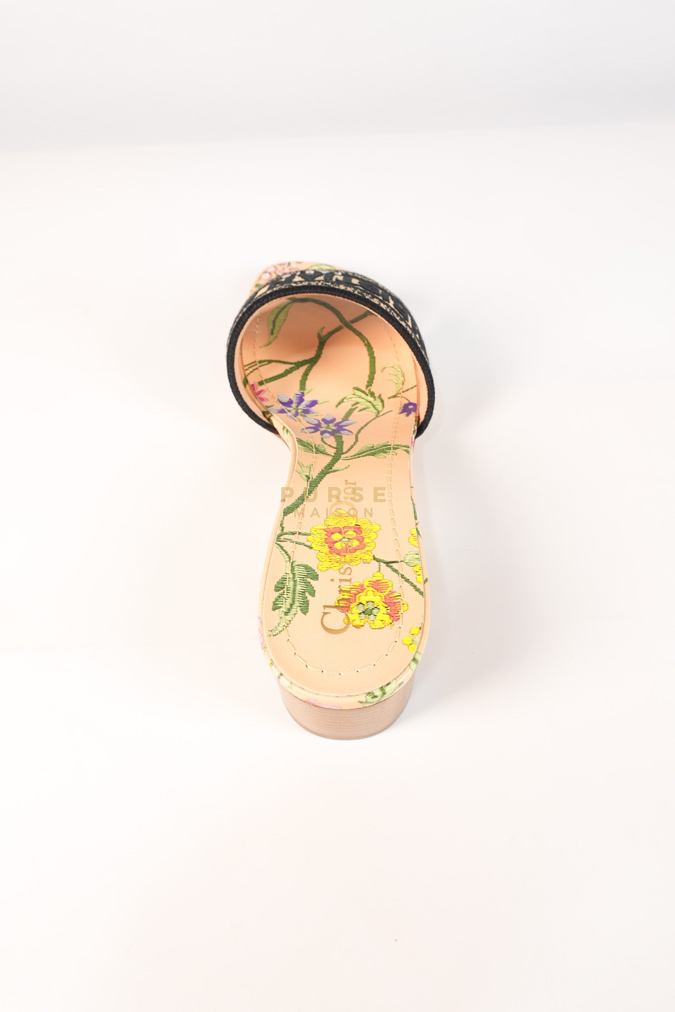 Dway Heeled Mule in Straw & Multicolor Size 36.5(24.1 cm) | Purse Maison Luxury Bags Shop