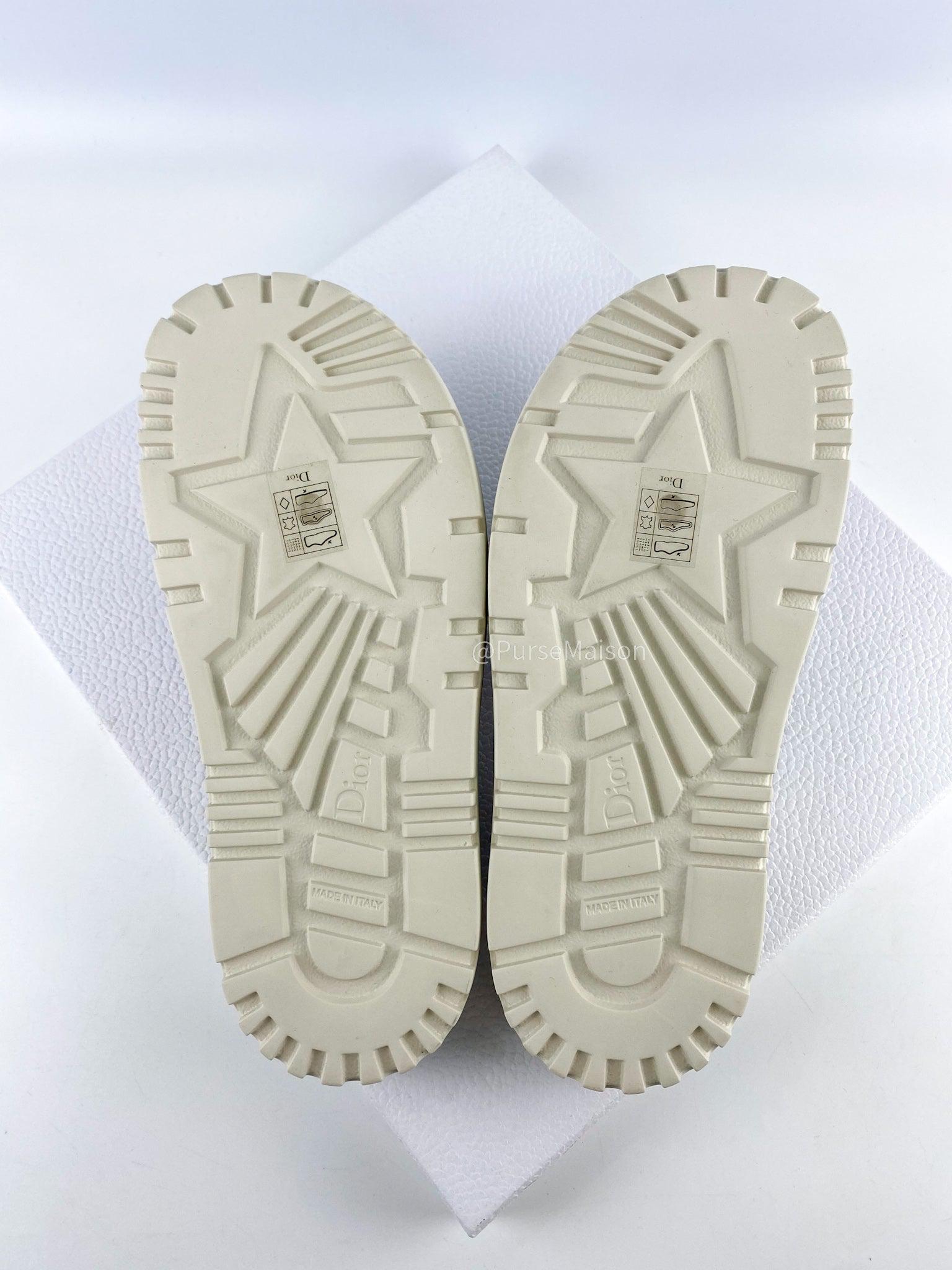 Christian Dior DWAY Slides Toile De Jouy Flower Embroidered cotton Size 37EU (25cm)