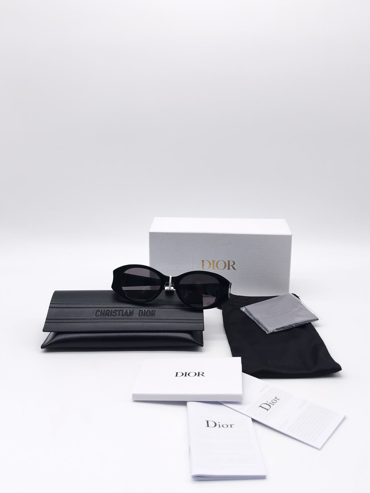 Christian Dior Glow B31 Sunglasses in Black and Gold Logo | Purse Maison Luxury Bags Shop