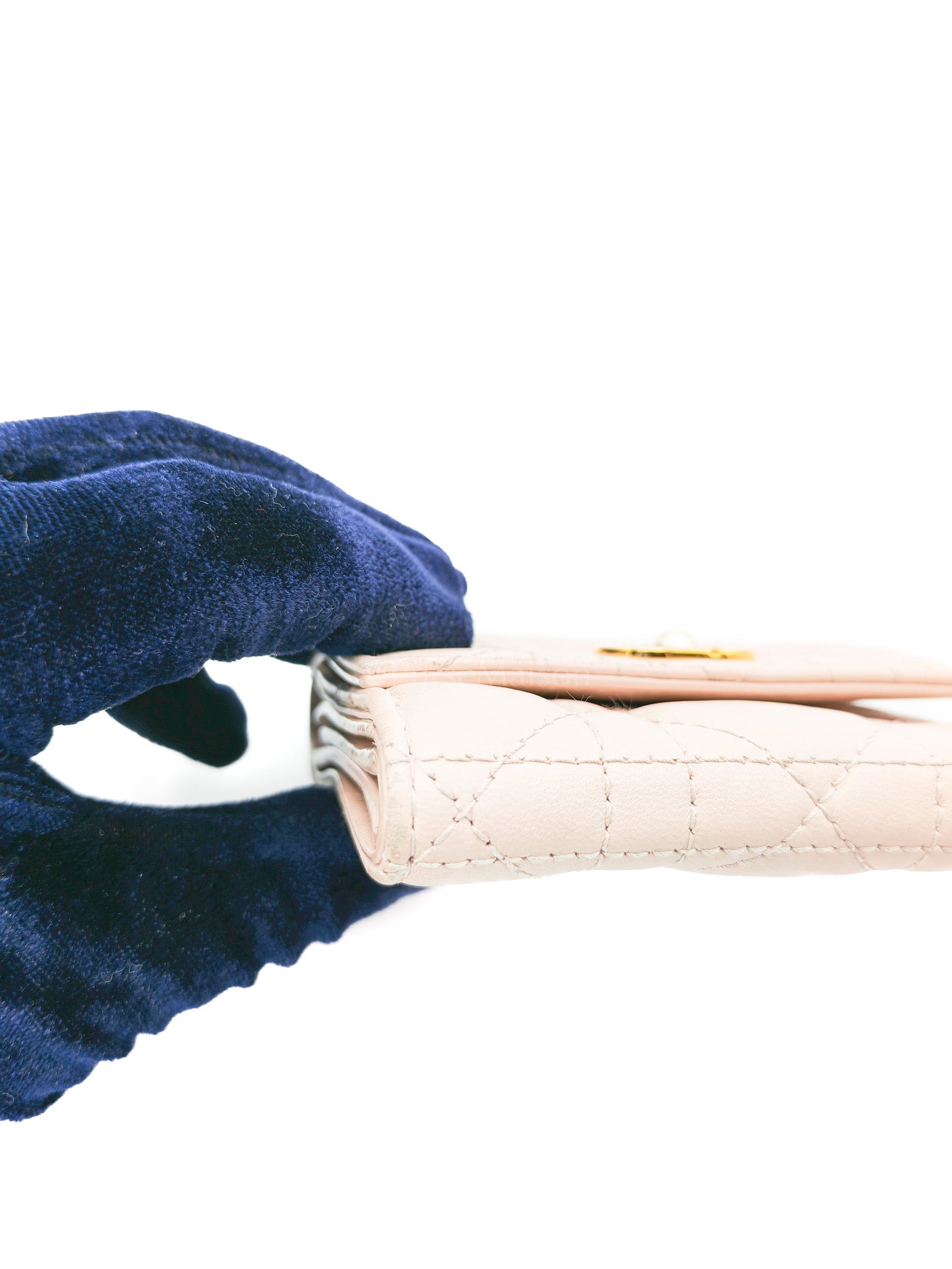 Jolie Hibiscus Powder Pink Trifold Wallet | Purse Maison Luxury Bags Shop