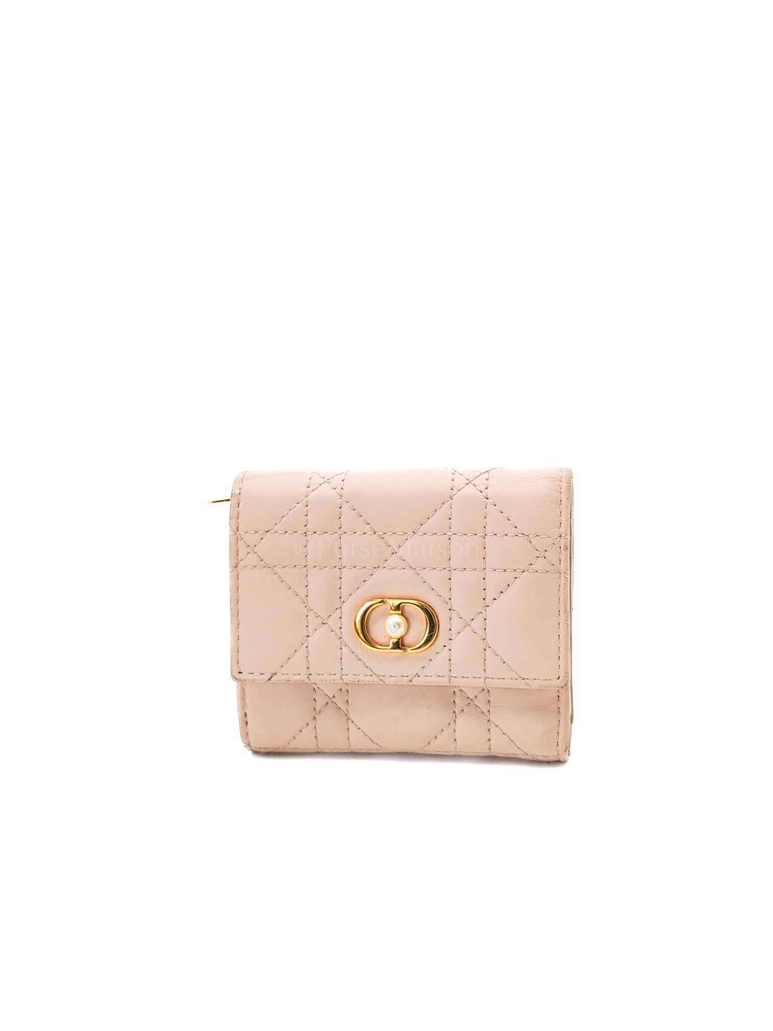 Jolie Hibiscus Powder Pink Trifold Wallet | Purse Maison Luxury Bags Shop