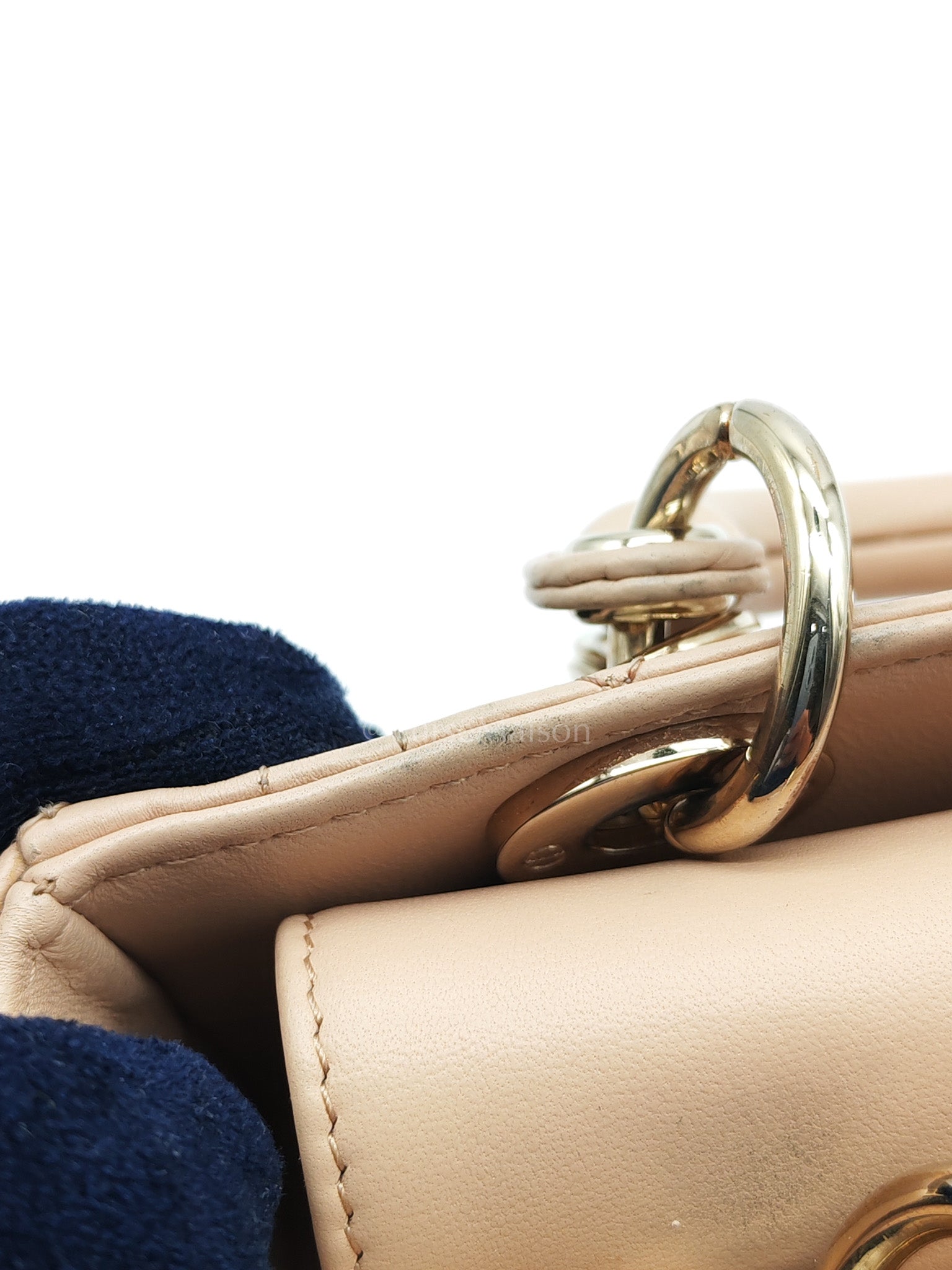 Lady D-Joy Nano in Beige Cannage Lambskin Leather Light Gold Hardware | Purse Maison Luxury Bags Shop