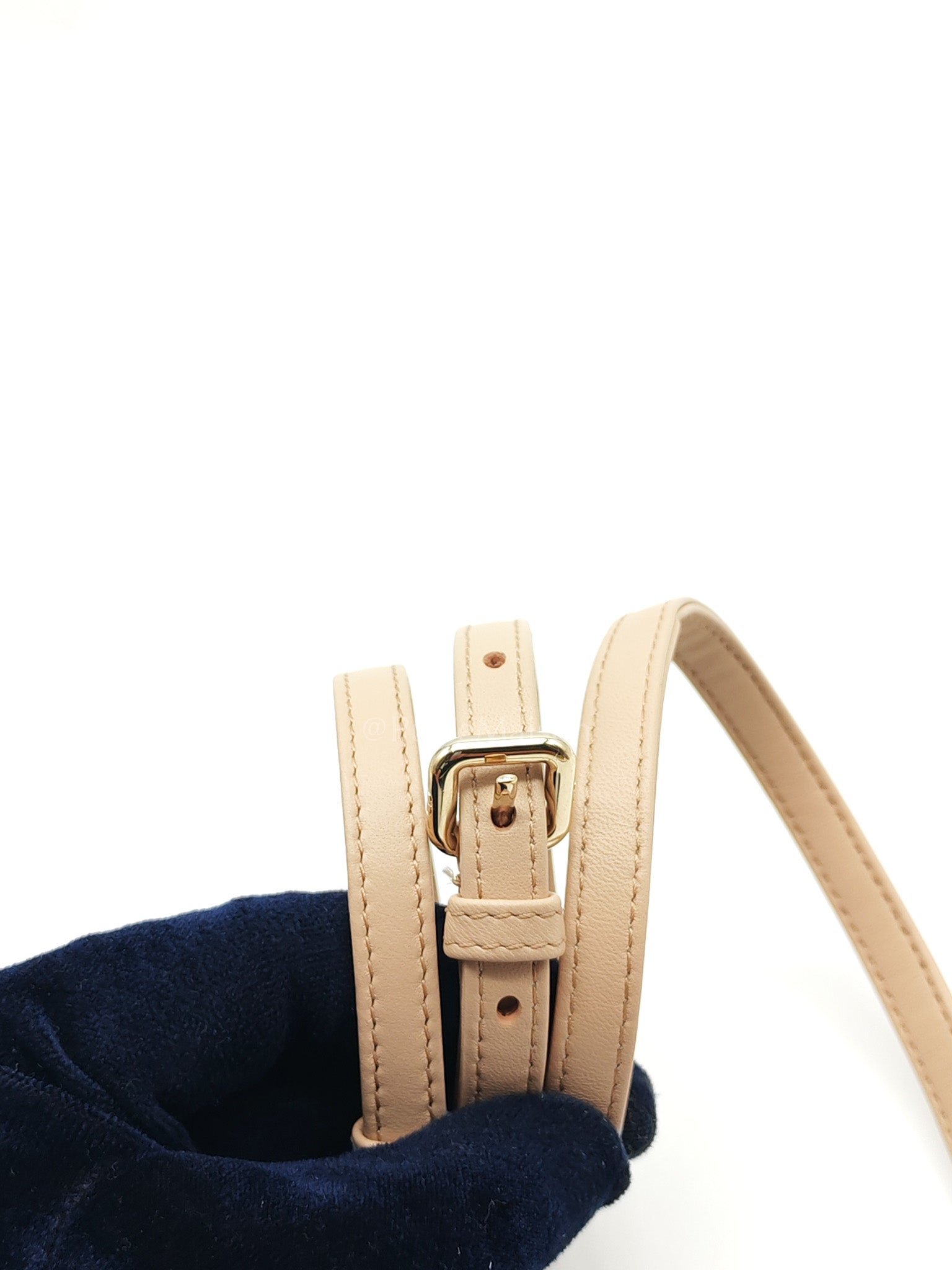 Lady D-Joy Nano in Beige Cannage Lambskin Leather Light Gold Hardware | Purse Maison Luxury Bags Shop