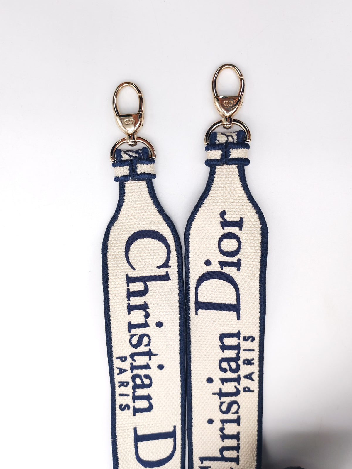 Christian Dior Lady D-Lite Medium in Navy Blue Toile de Jouy Embroidery Canvas and Light Gold Hardware | Purse Maison Luxury Bags Shop