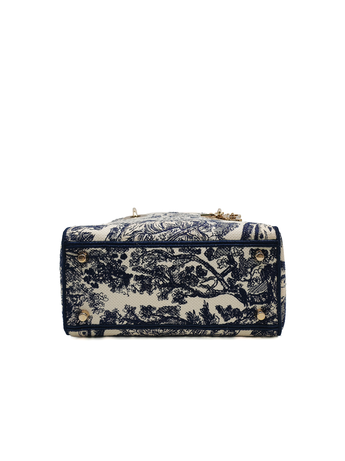 Christian Dior Lady D-Lite Medium in Toile De Jouy Embroidery Canvas and Light Gold Hardware | Purse Maison Luxury Bags Shop
