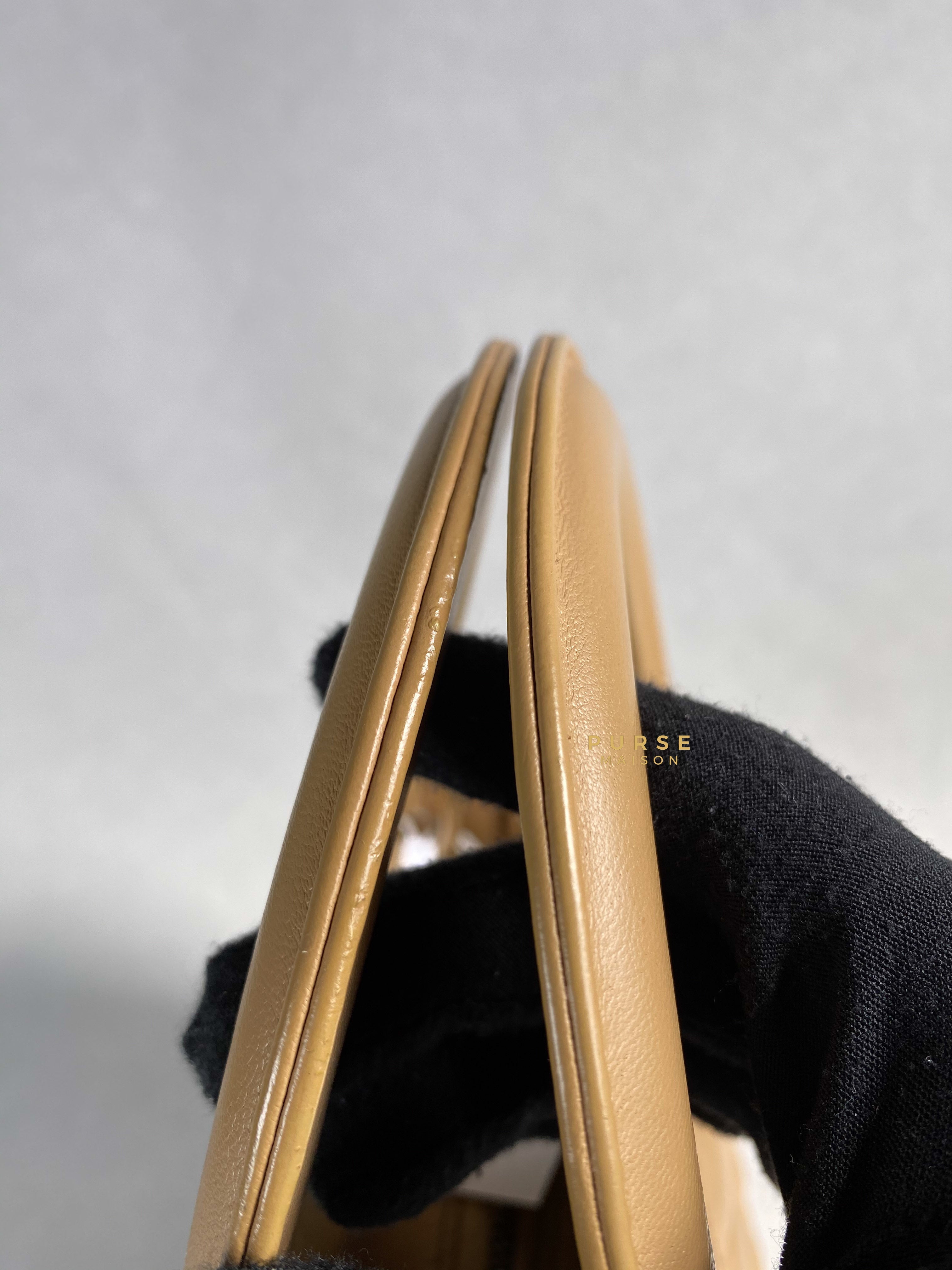 Christian Dior Lady Dior Beige Medium Light Gold hardware Lambskin | Purse Maison Luxury Bags Shop