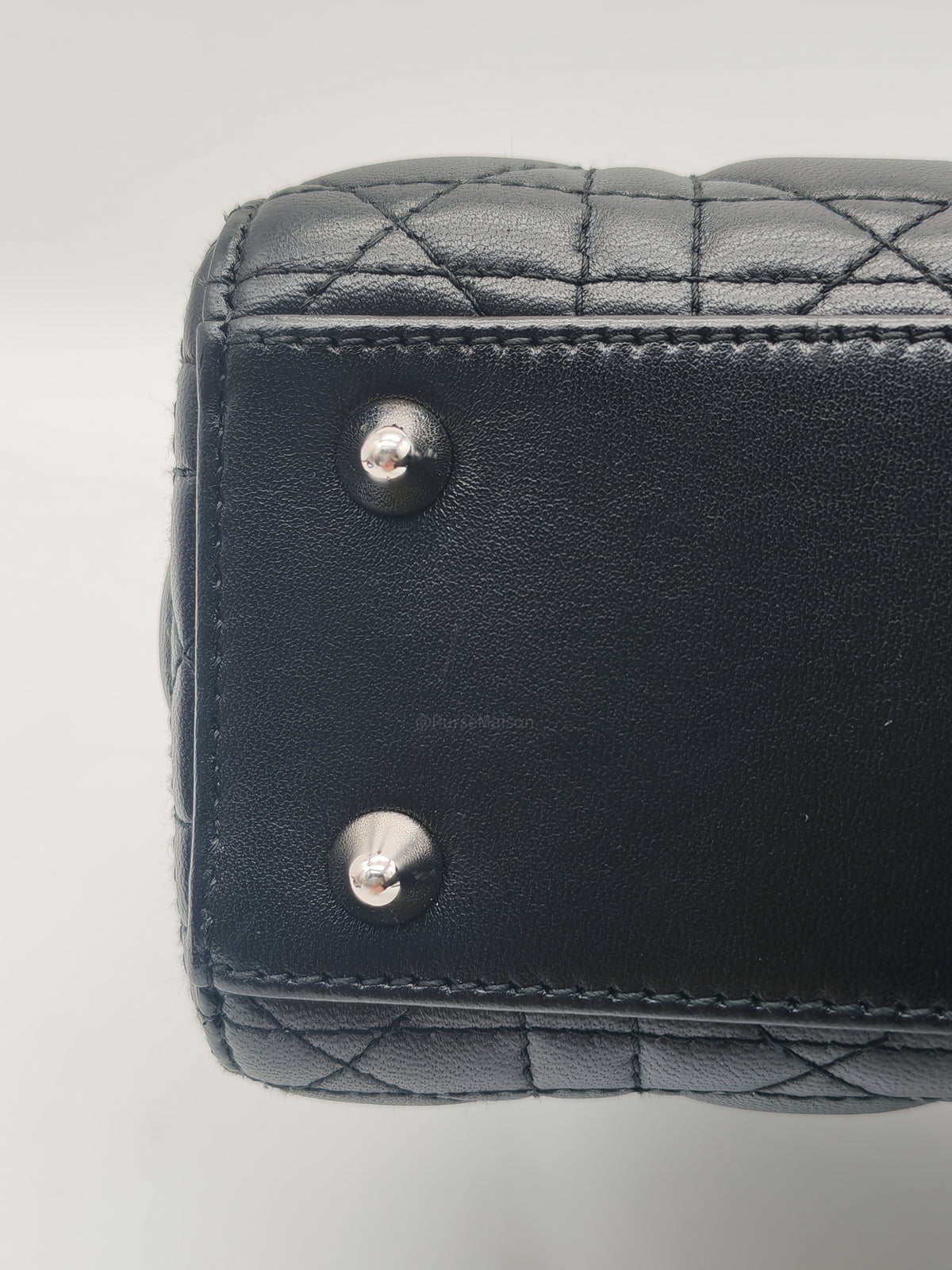 Christian Dior Lady Dior MyABCDior Small in Black Quilted Cannage Lambskin Leather & Silver Hardware | Purse Maison Luxury Bags Shop