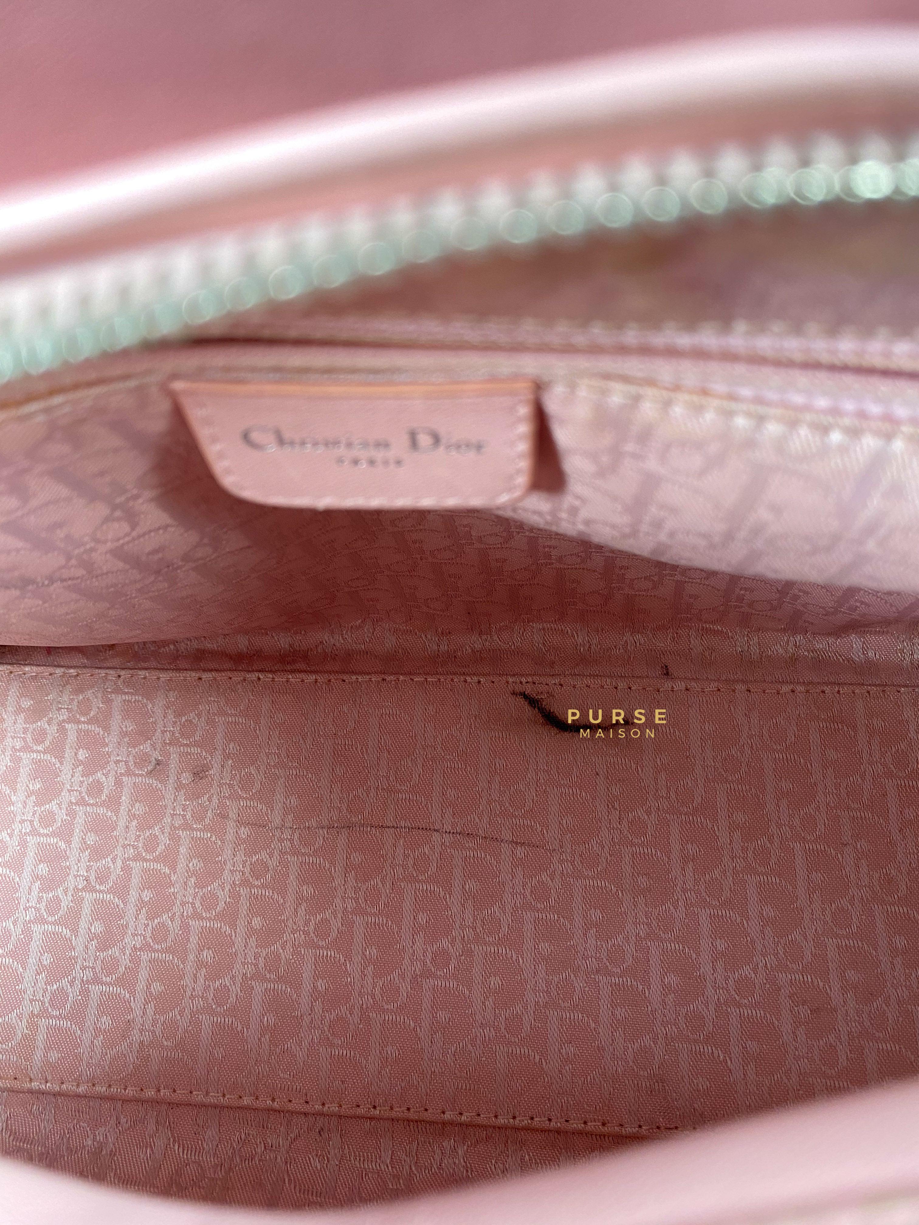 Christian Dior Lady Dior Pink Medium Silver Hardware Lambskin | Purse Maison Luxury Bags Shop