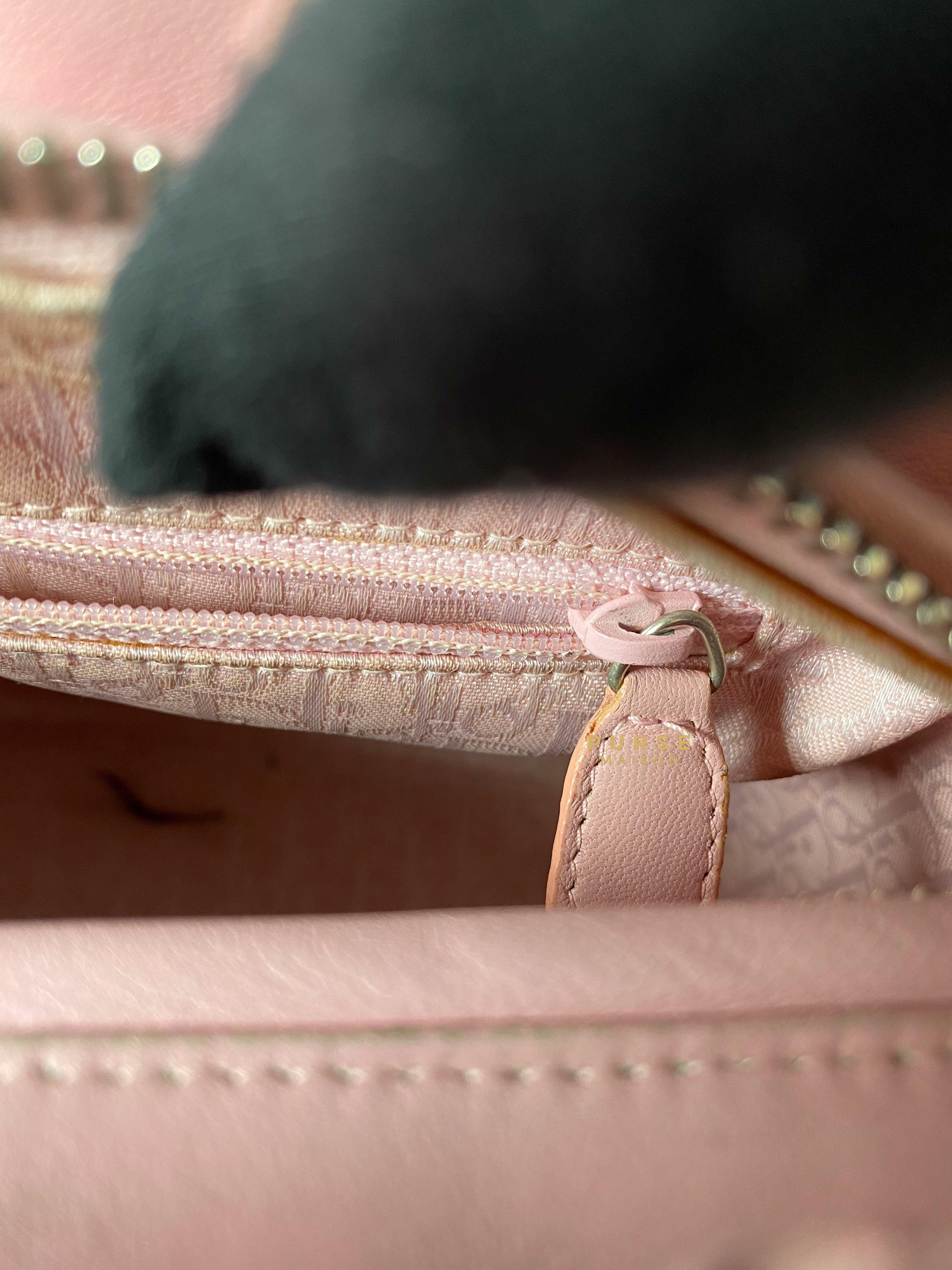 Christian Dior Lady Dior Pink Medium Silver Hardware Lambskin | Purse Maison Luxury Bags Shop