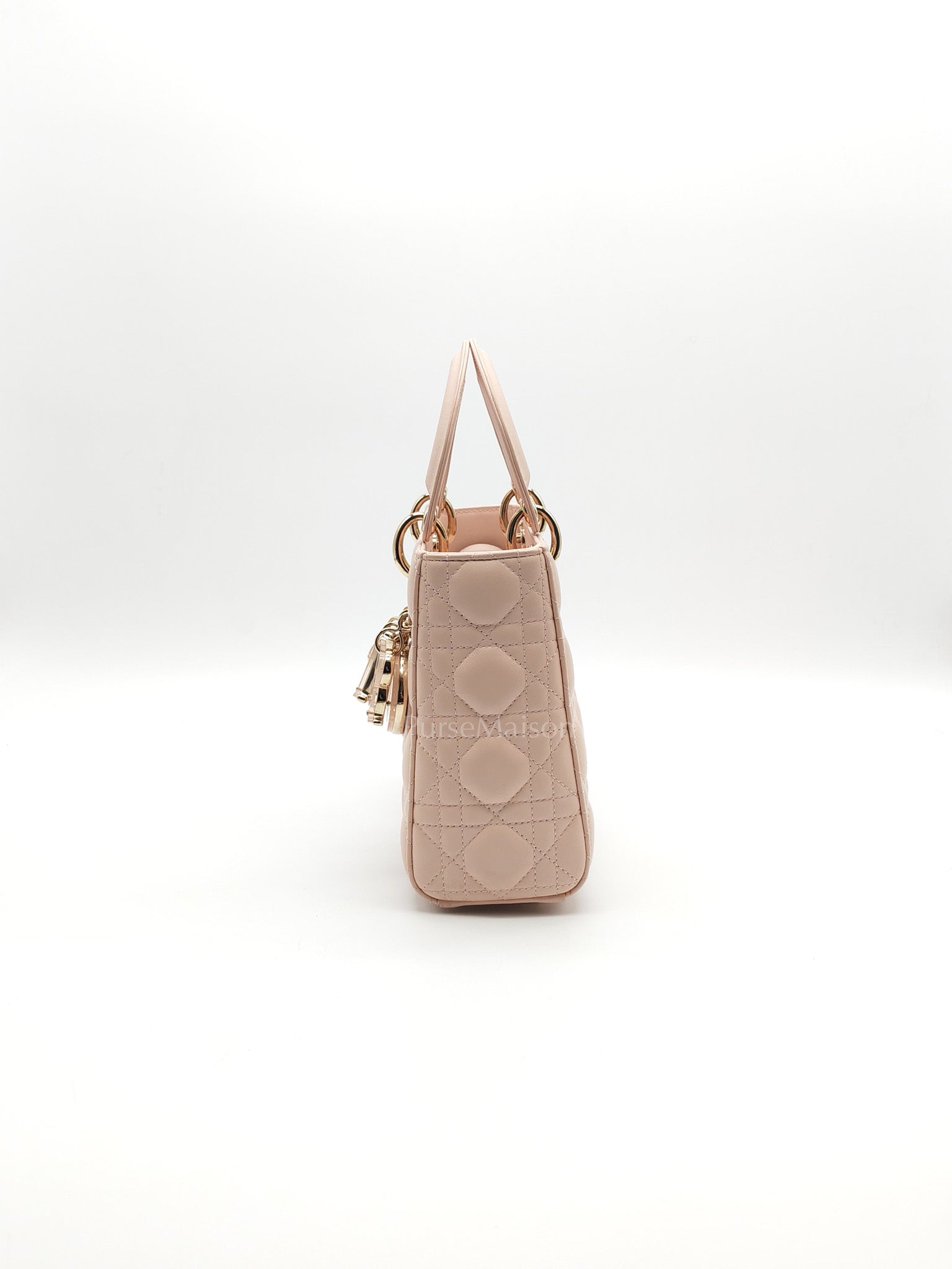 Christian Dior Lady My ABCDior Bag Small in Rose Poudre Lambskin Leather Light Gold Hardware | Purse Maison Luxury Bags Shop