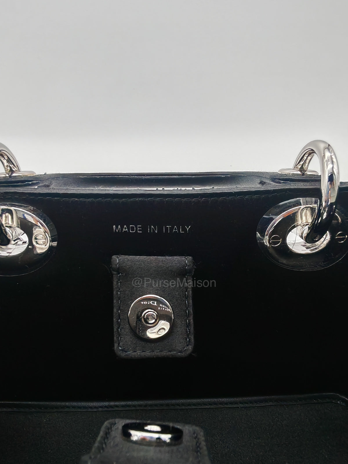 Christian Dior Leopard Lady Dior in Black and Gray Wool Sequin Leather and Silver Hardware | Purse Maison Luxury Bags Shop