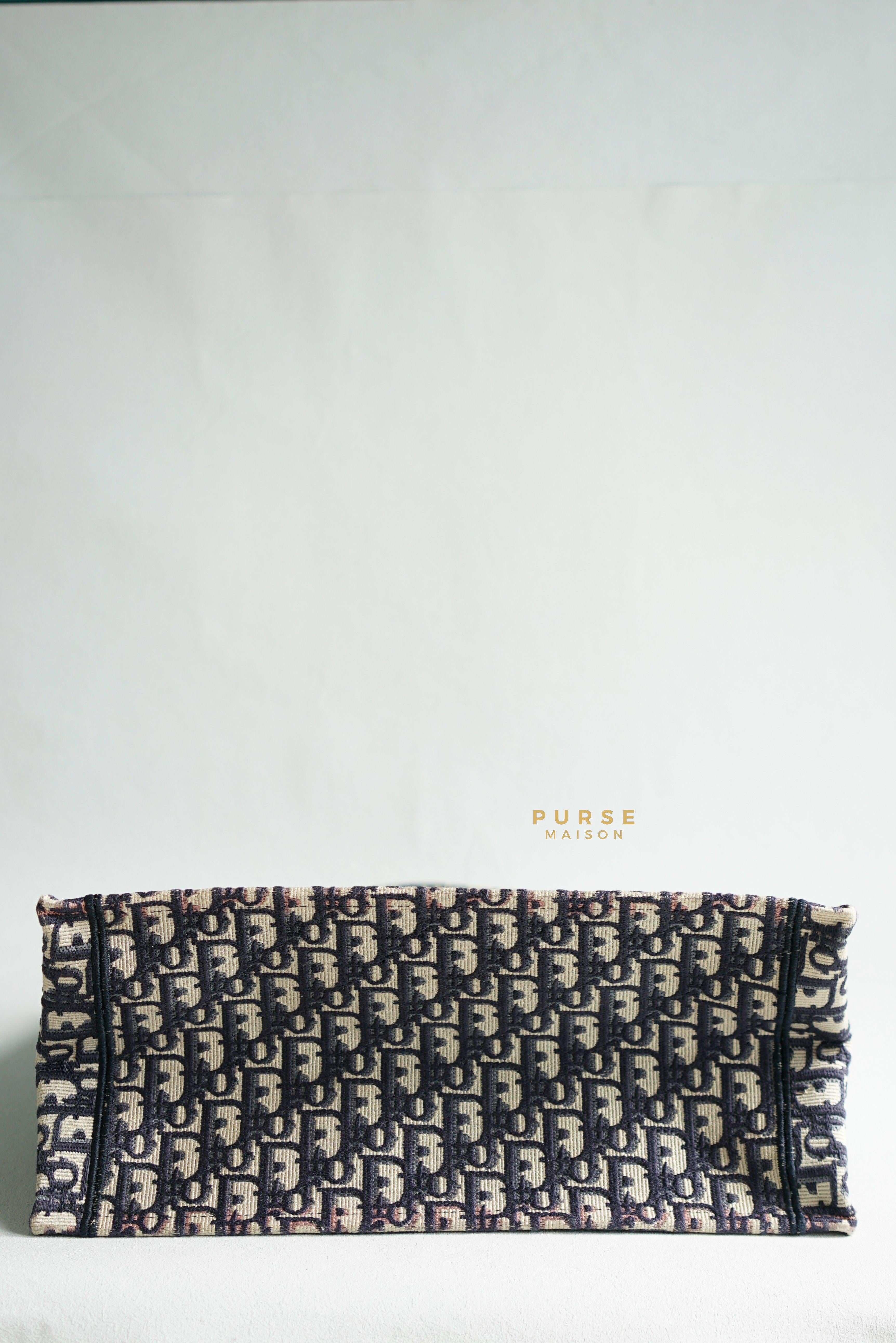 Christian Dior Medium Book Tote Oblique Embroidered Canvas | Purse Maison Luxury Bags Shop