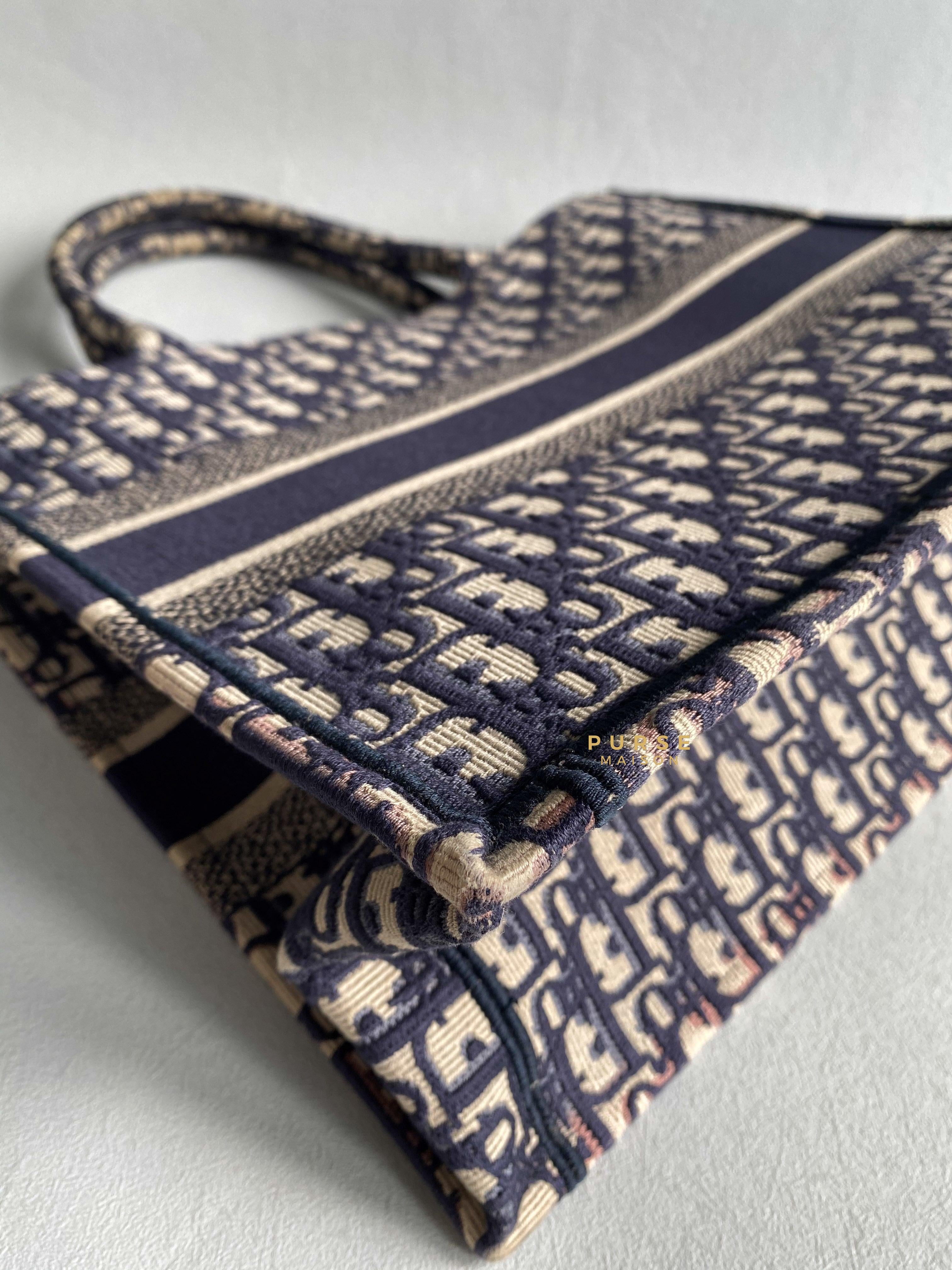 Christian Dior Medium Book Tote Oblique Embroidered Canvas | Purse Maison Luxury Bags Shop