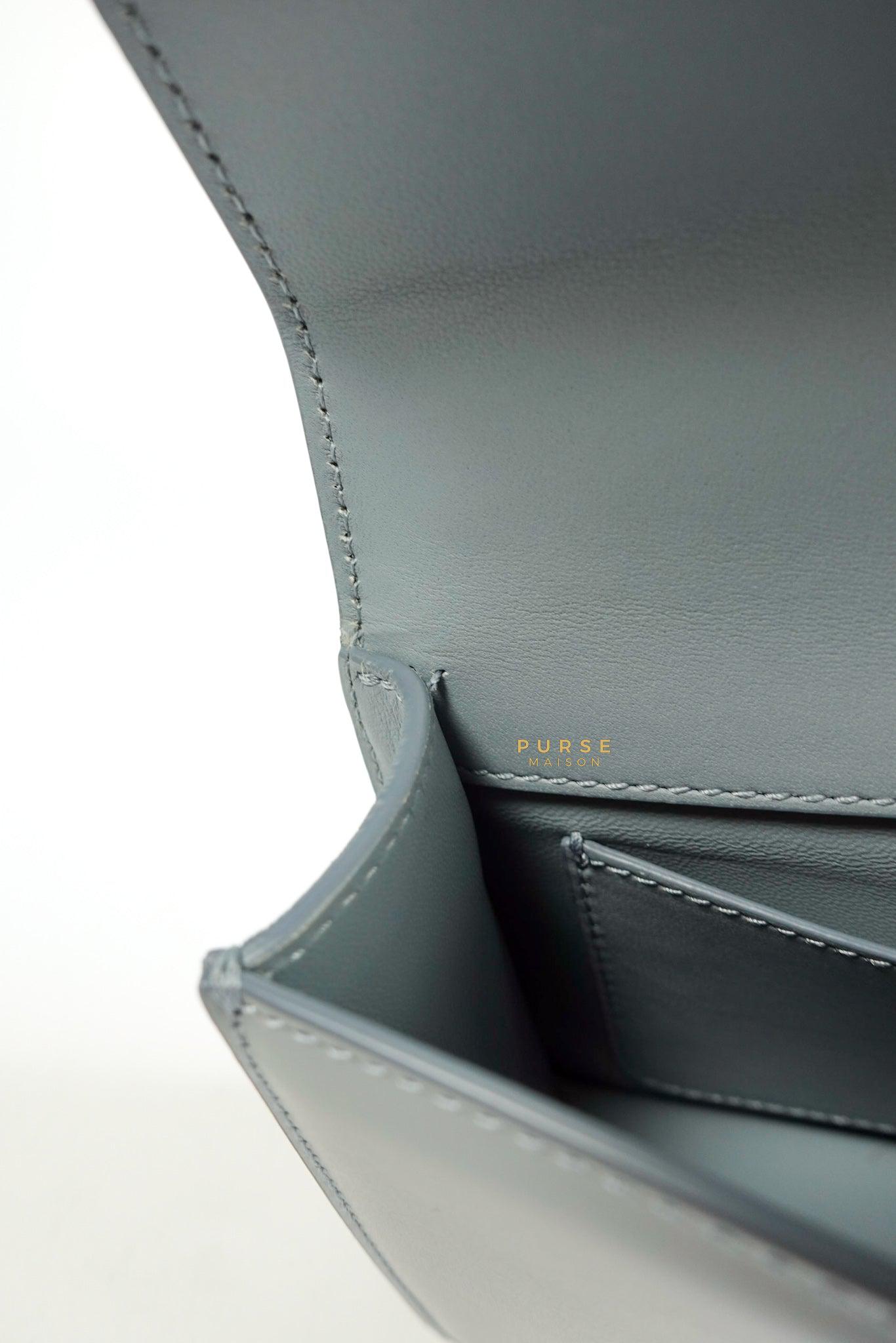 Christian Dior Micro 30 Montaigne Blue Gray Calfskin Bag