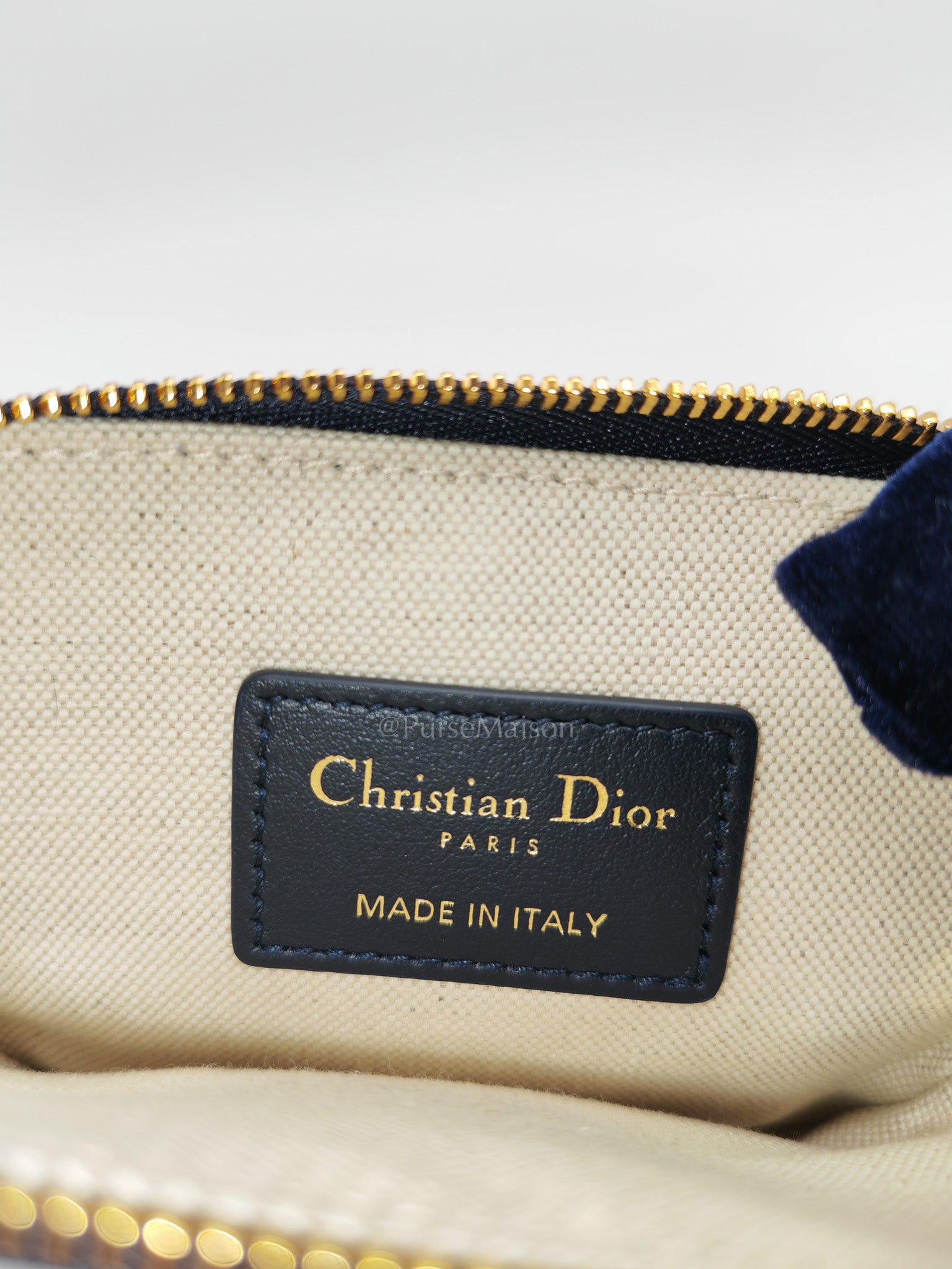 Christian Dior Montaigne Lavender Wallet Blue Oblique Jacquard Zip Card Holder Wallet | Purse Maison Luxury Bags Shop