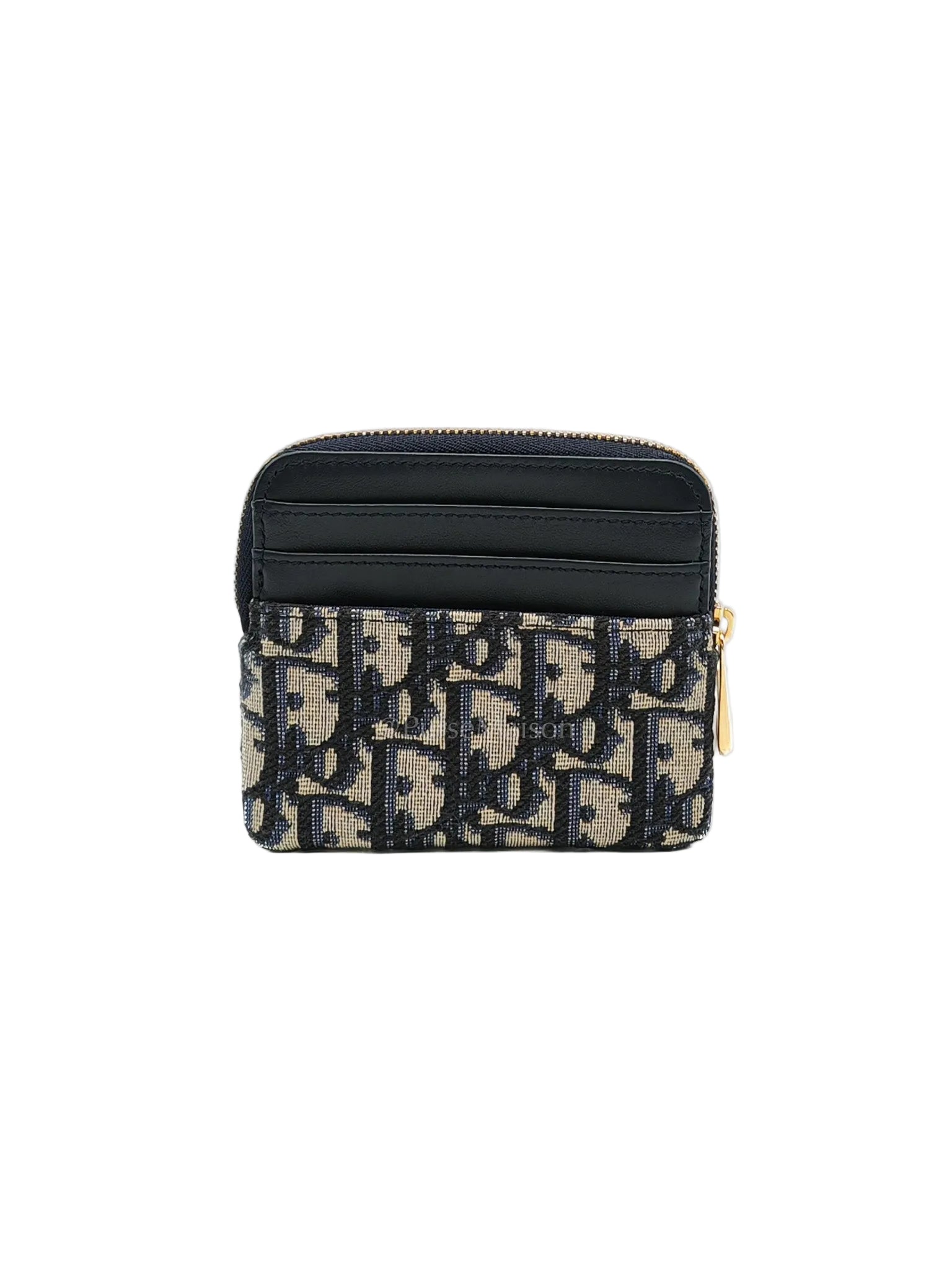 Christian Dior Montaigne Lavender Wallet Blue Oblique Jacquard Zip Card Holder Wallet | Purse Maison Luxury Bags Shop