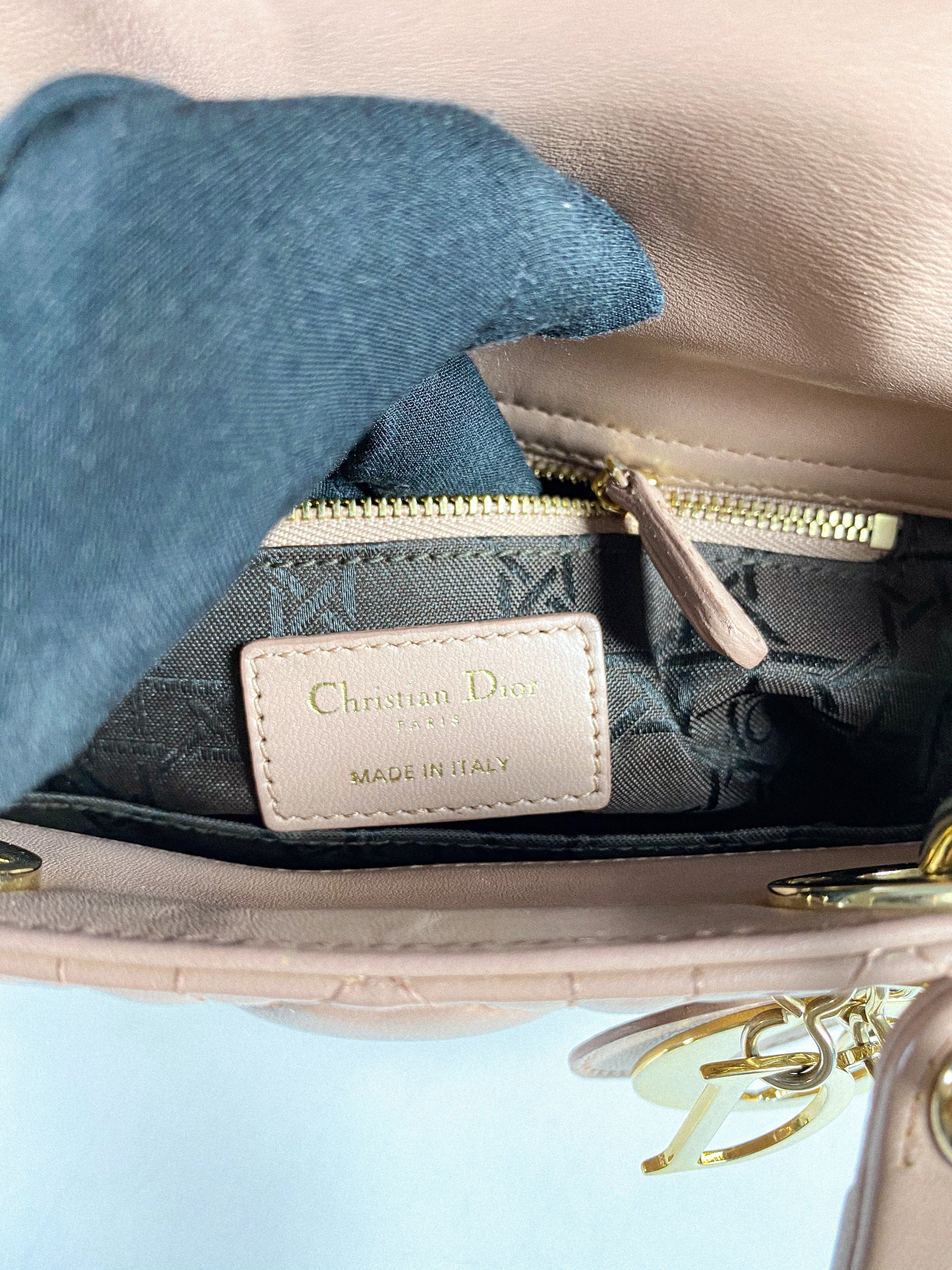 Christian Dior My ABCDior Lady Dior Blush Cannage Lambskin