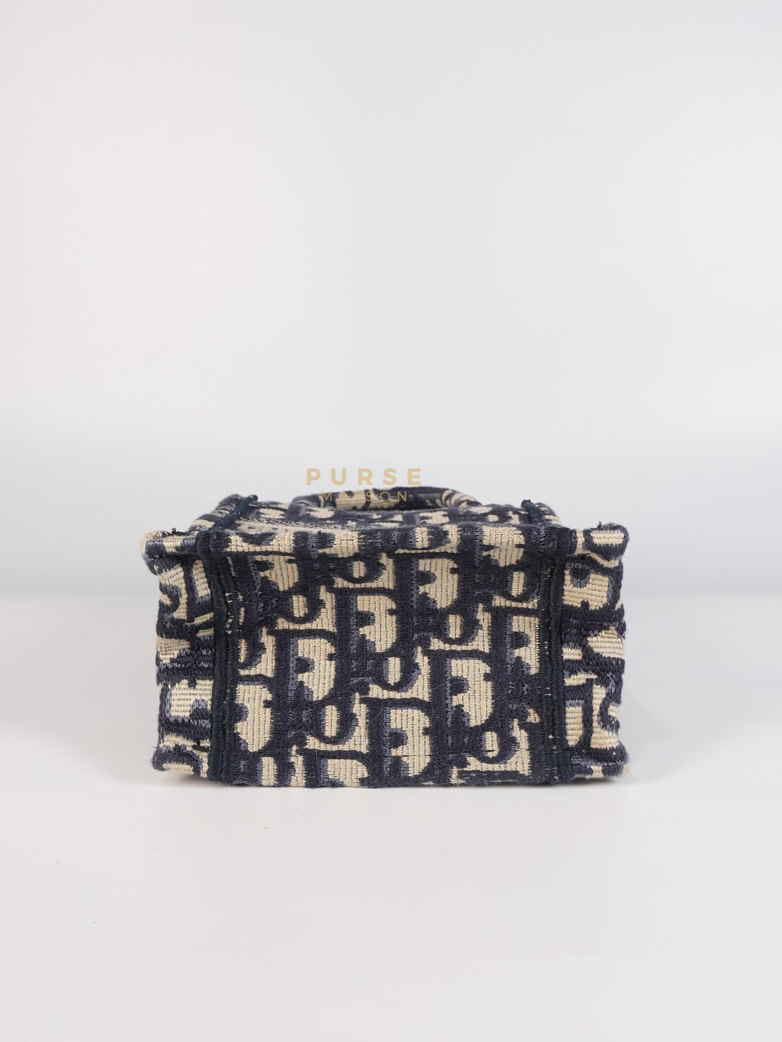 Oblique Mini Book Tote Phone Bag in Blue | Purse Maison Luxury Bags Shop