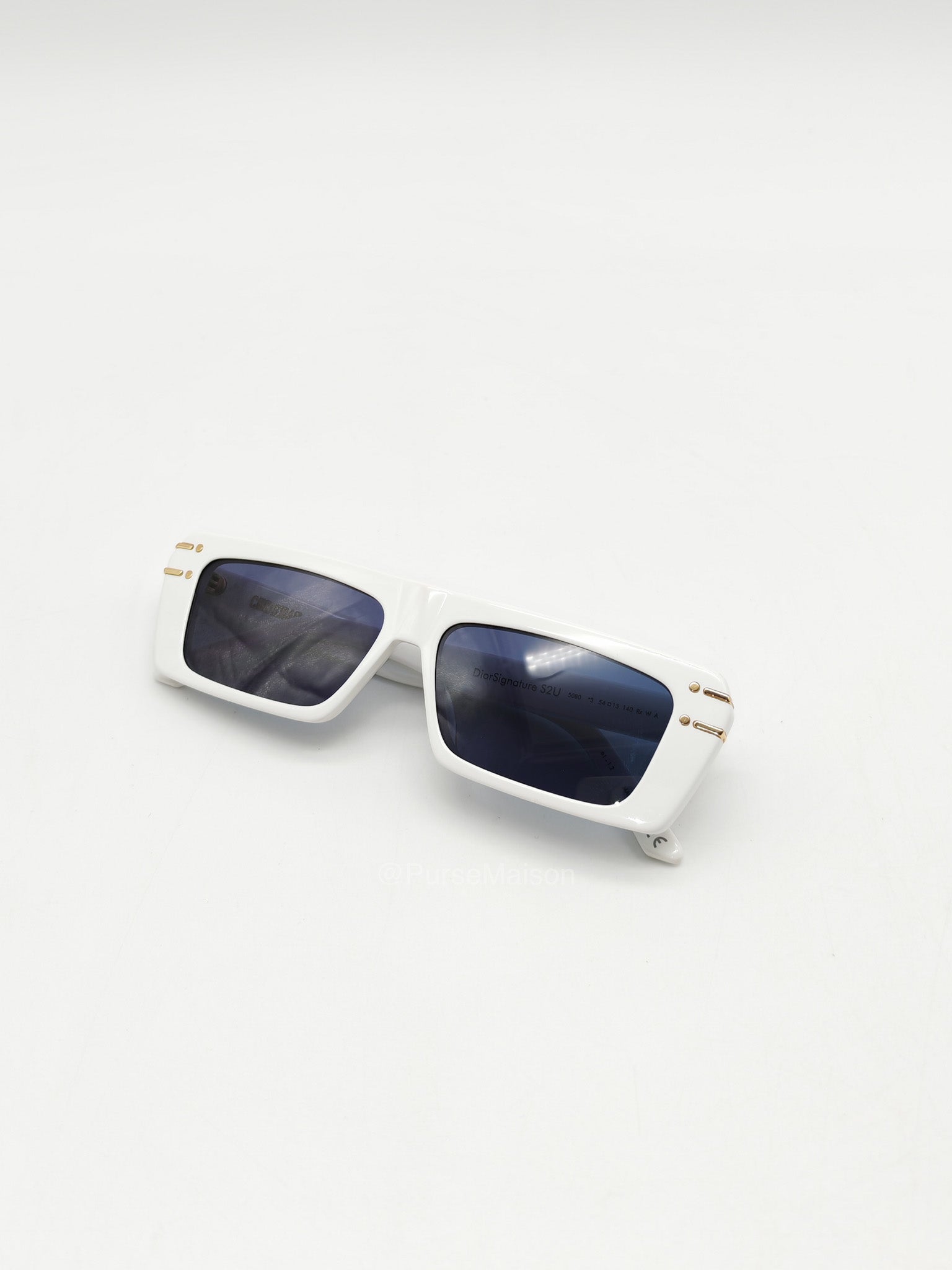 Christian Dior S2U Signature Sunglasses in White | Purse Maison Luxury Bags Shop