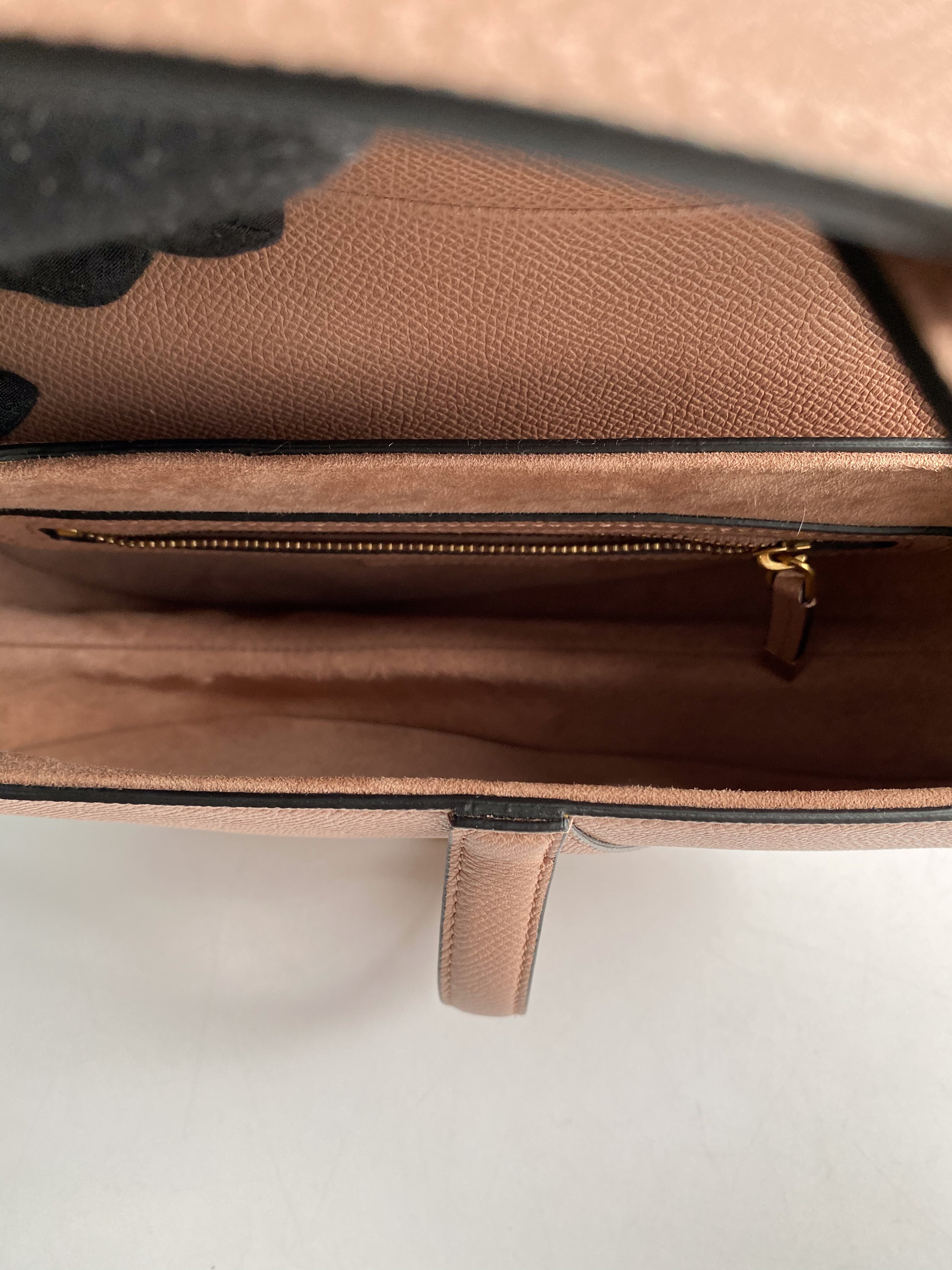 Christian Dior Saddle Blush Taupe Grained Calfskin Leather